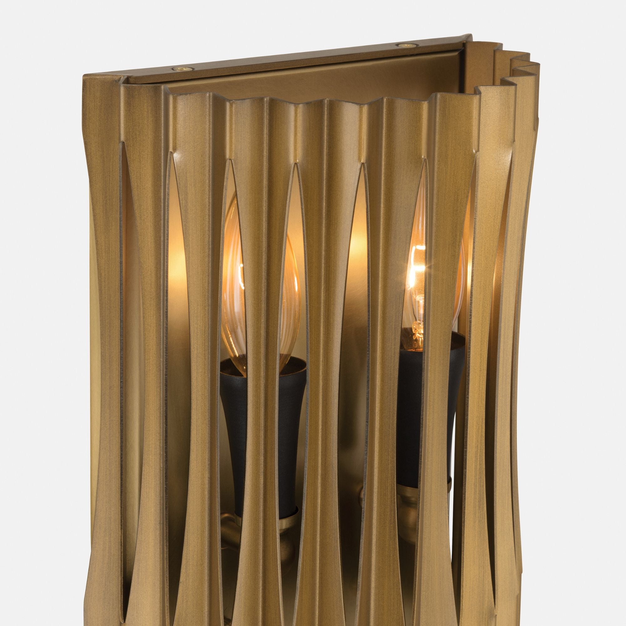 Minka-Lavery Aven 17.25 in. 4-Light Wall Sconce, Sand Coal Black & Painted Legacy Brass
