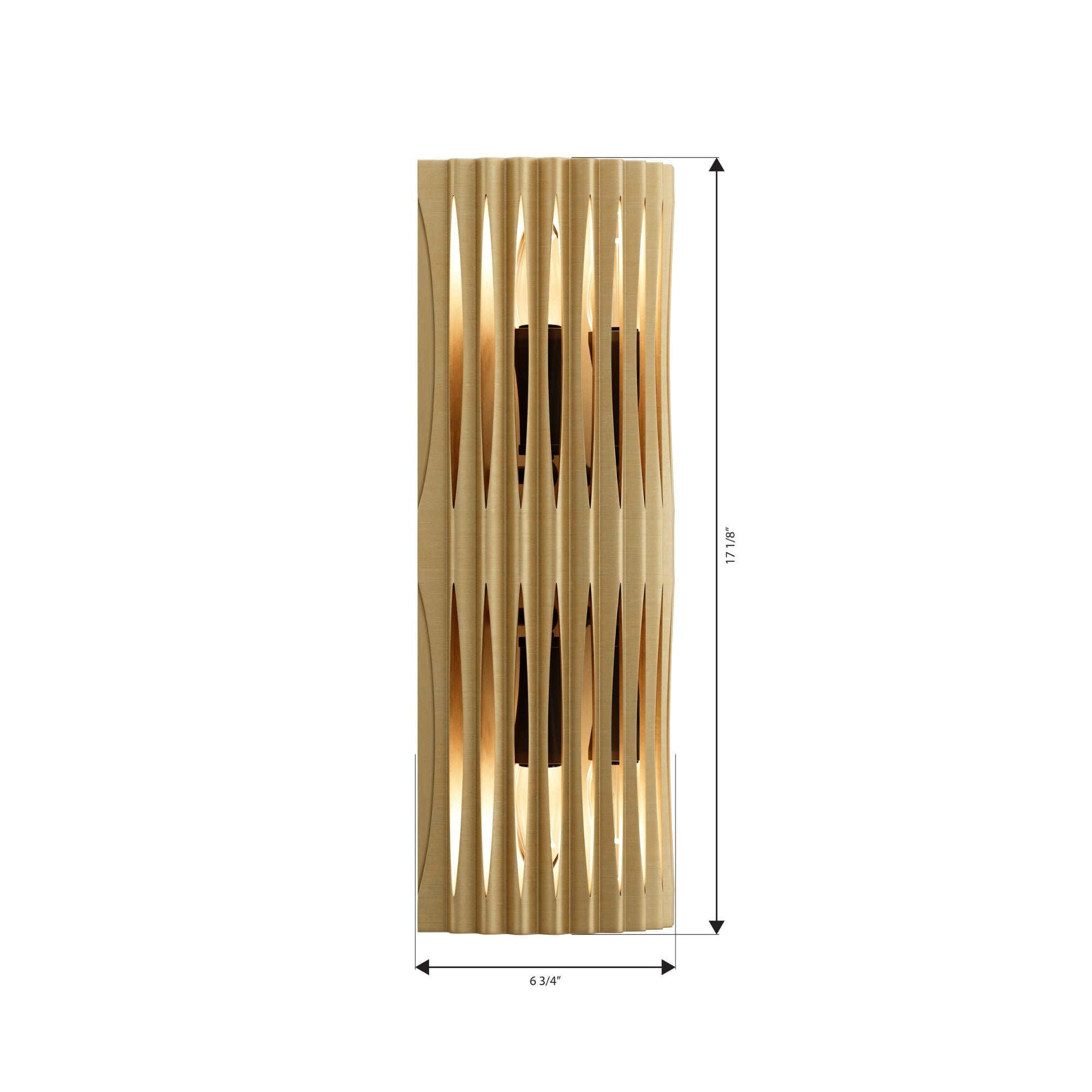 Minka-Lavery Aven 17.25 in. 4-Light Wall Sconce, Sand Coal Black & Painted Legacy Brass