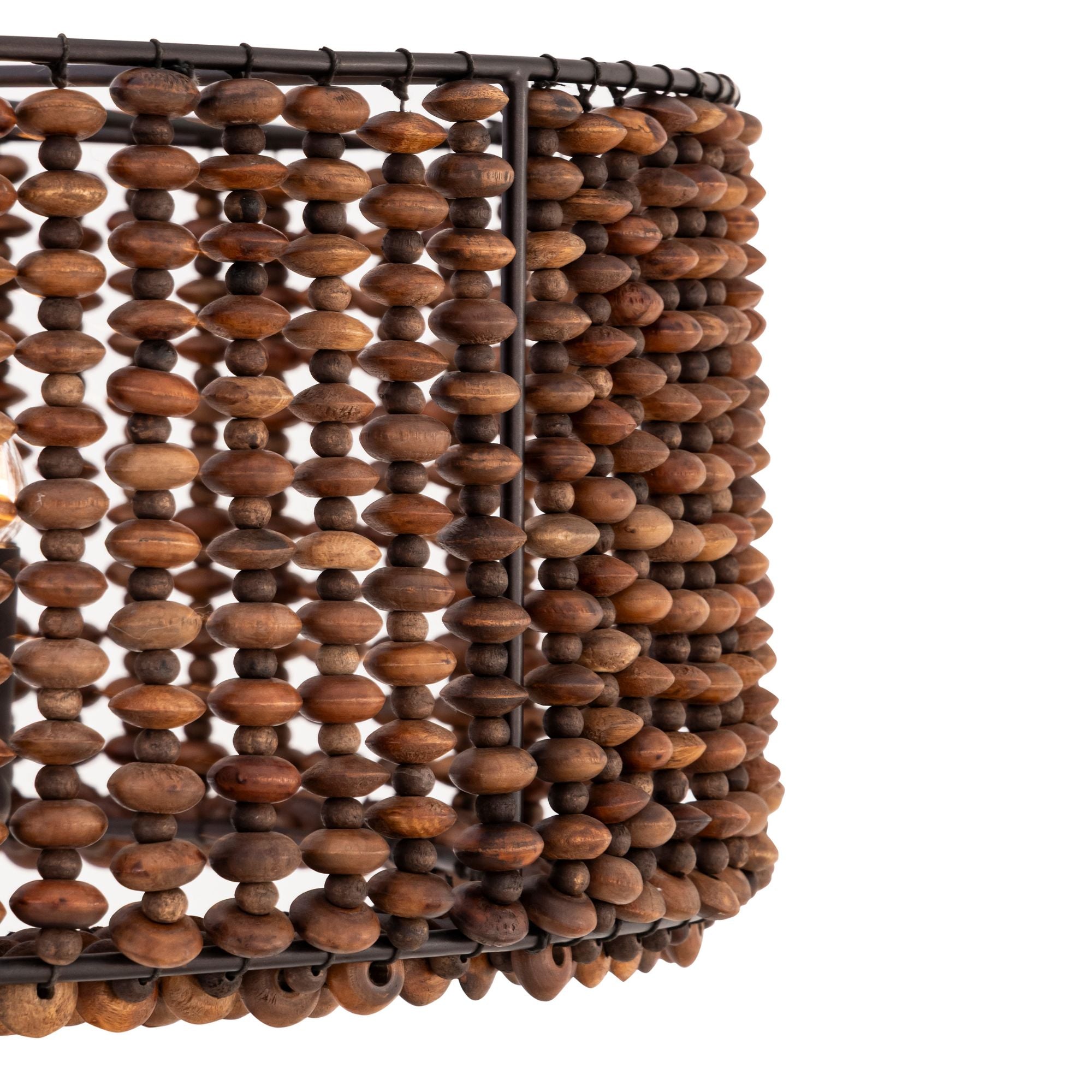 Minka-Lavery Beaudelle 26 in. 4-Light Pendant, Dark Bronze & Dark Brown with Drum Shade