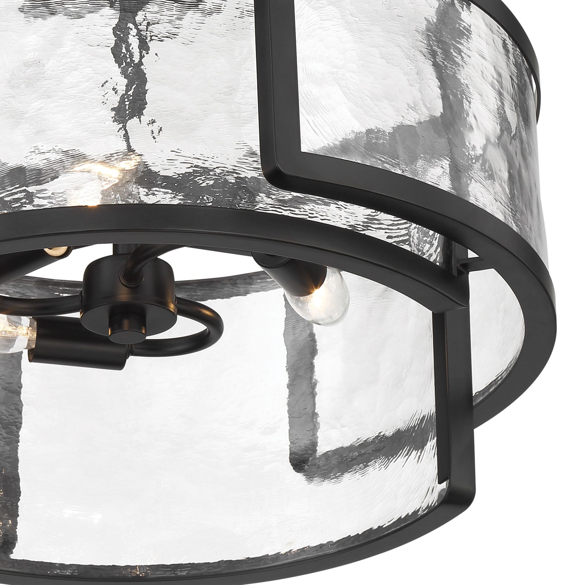Bella Collina 18" 3-Light Semi-Flush Mount, Coal Finish