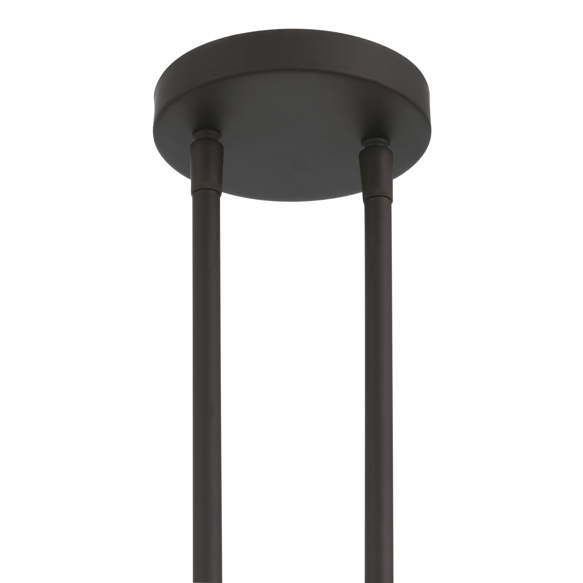 Minka-Lavery Bellforge 51 in. 5-Light Linear Chandelier, Legacy Brass & Dark Bronze with White Linen Shades