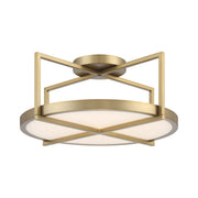 Boada 18" LED Semi-Flush Mount, Soft Brass Finish