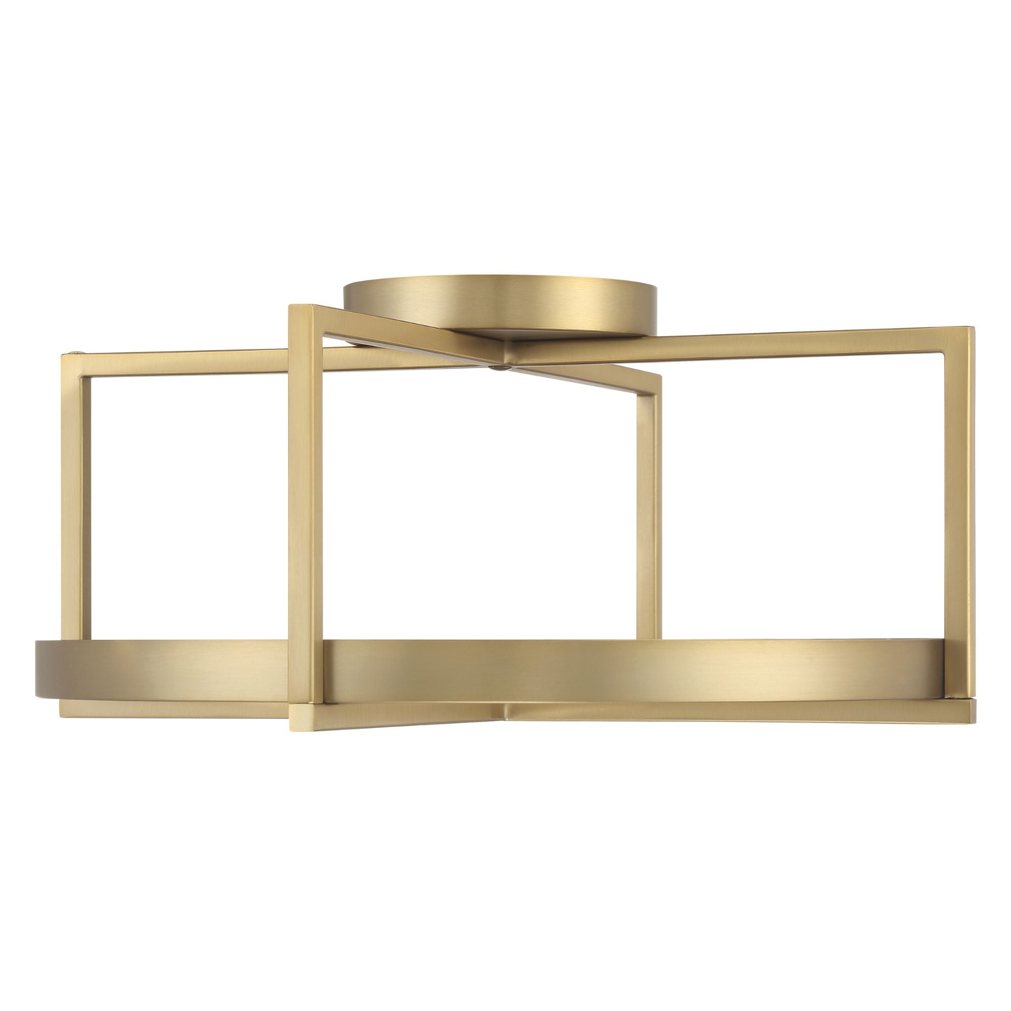 Boada 18" LED Semi-Flush Mount, Soft Brass Finish