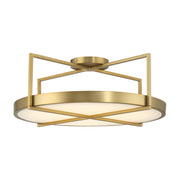 Boada 24" LED Semi-Flush Mount, Soft Brass Finish