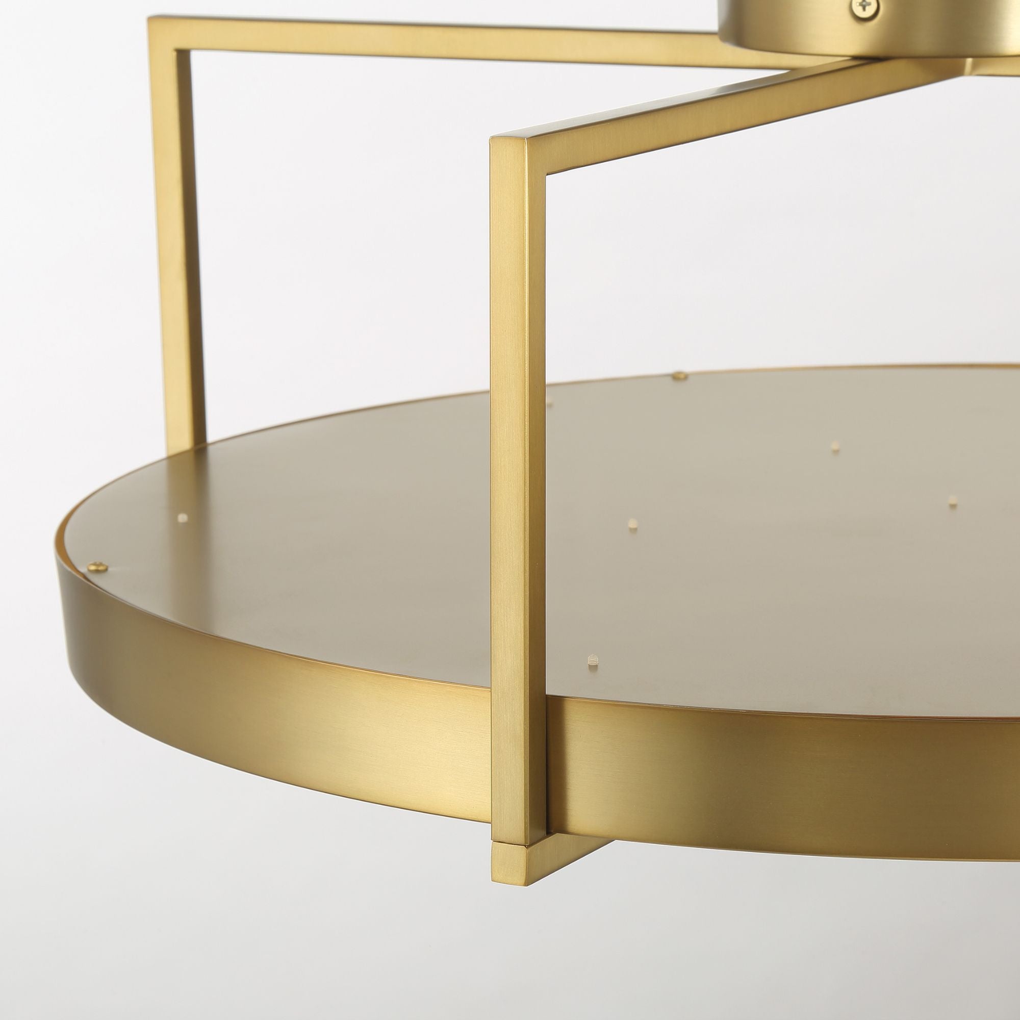 Boada 24" LED Semi-Flush Mount, Soft Brass Finish