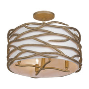 Branch Reality 20" 4-Light Semi-Flush Mount, Ashen Gold Finish
