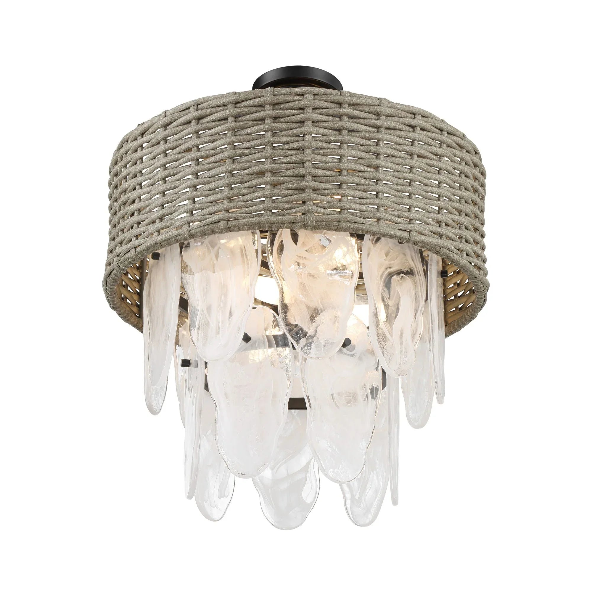 Breakers Isle 20" 6-Light Semi-Flush Mount, Coal Finish