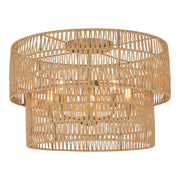 Bungalow Heaven 26" 5-Light Flush Mount, Soft Brass Finish