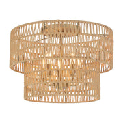 Bungalow Heaven 20" 5-Light Flush Mount, Soft Brass Finish