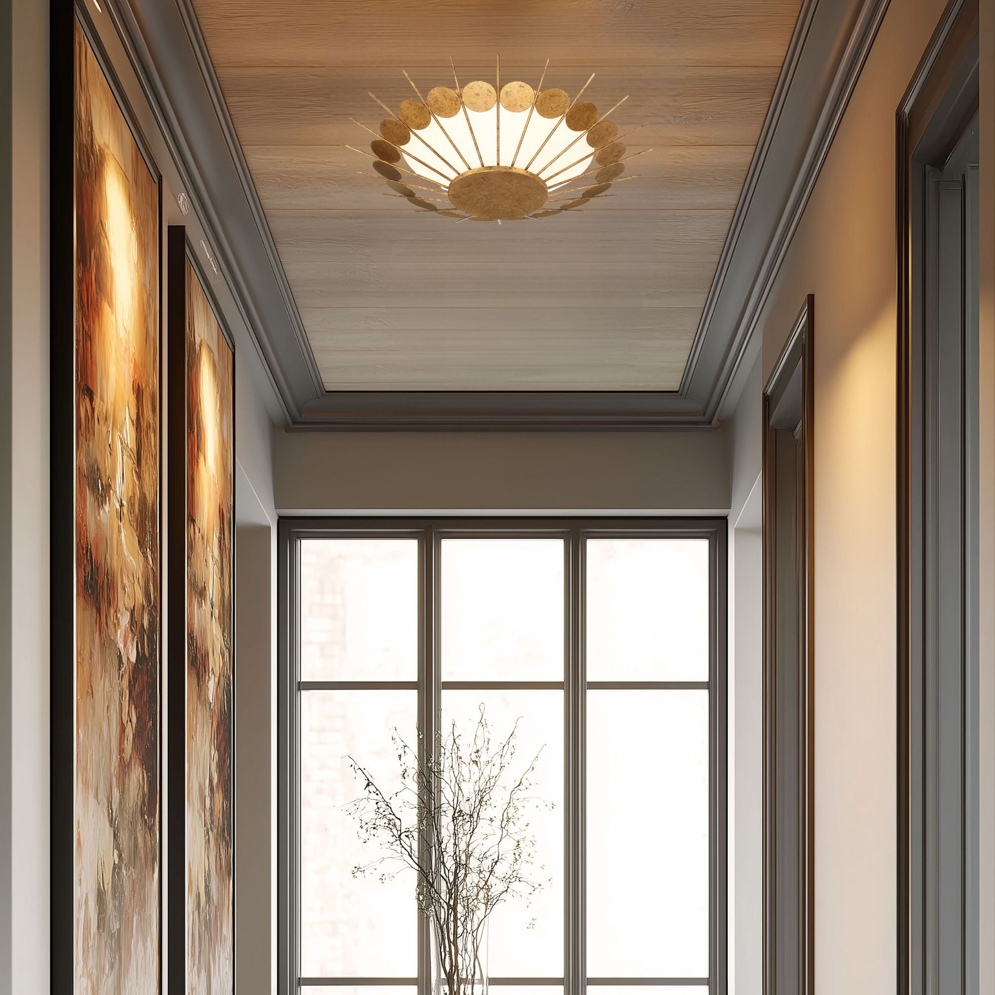 Capieso 20" LED Flush Mount, Elara Gold Finish