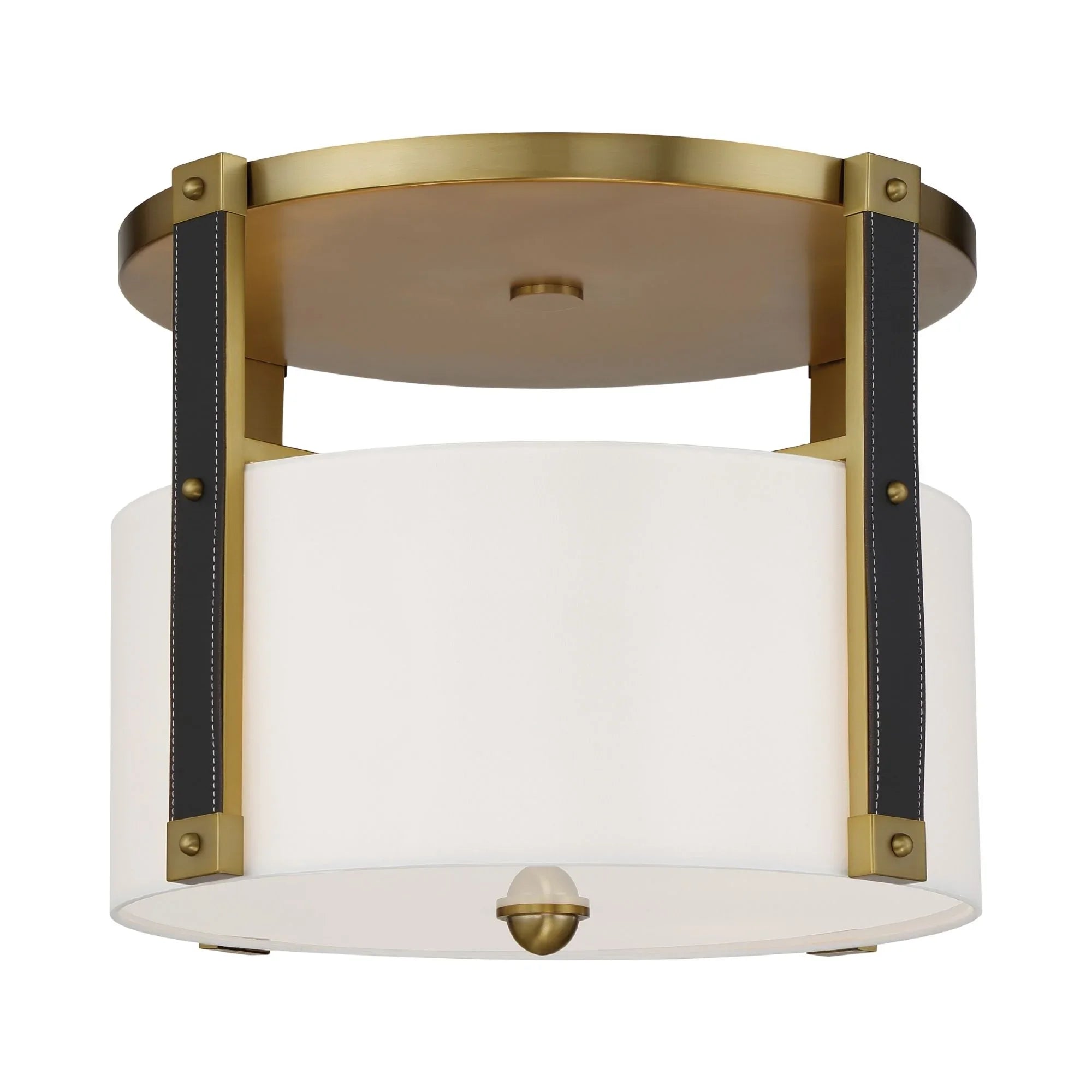 Chelsea 20" 4-Light Semi-Flush Mount, Soft Brass Finish