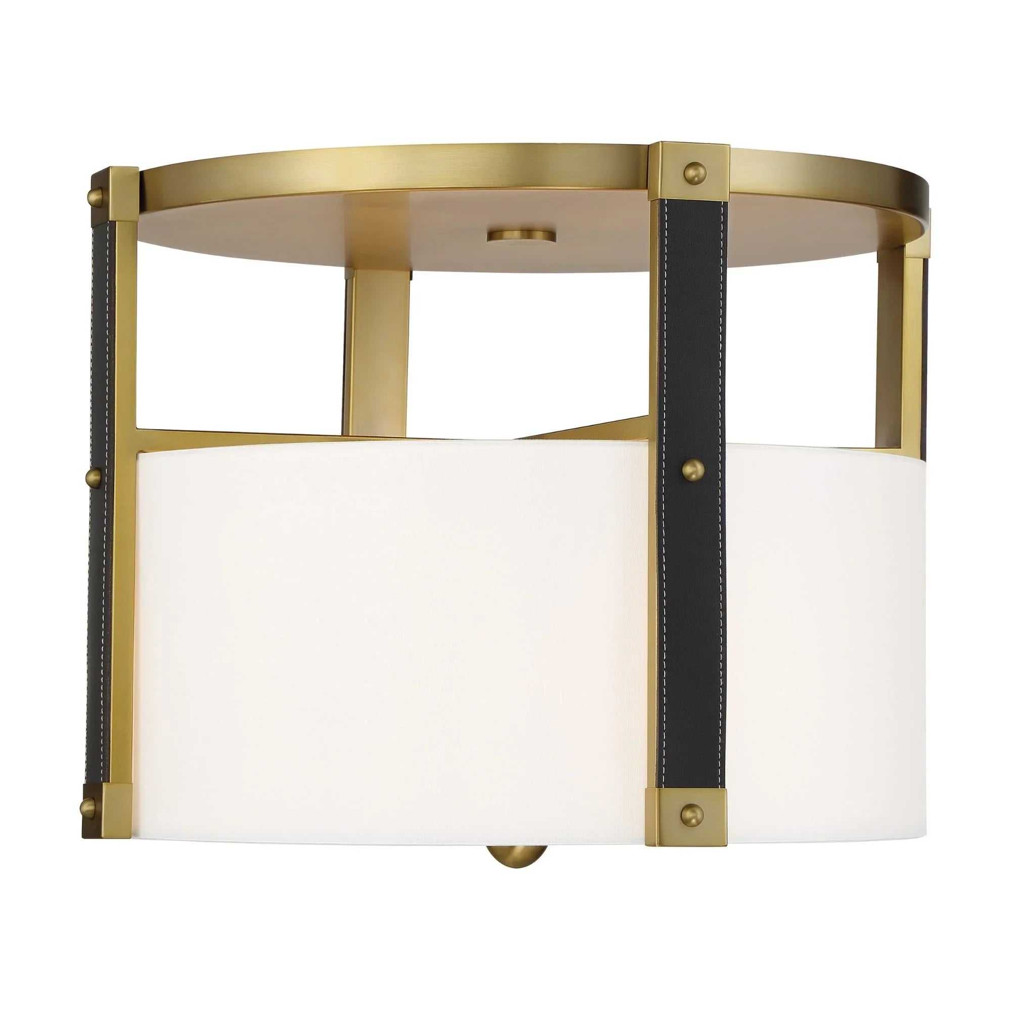 Chelsea 20" 4-Light Semi-Flush Mount, Soft Brass Finish