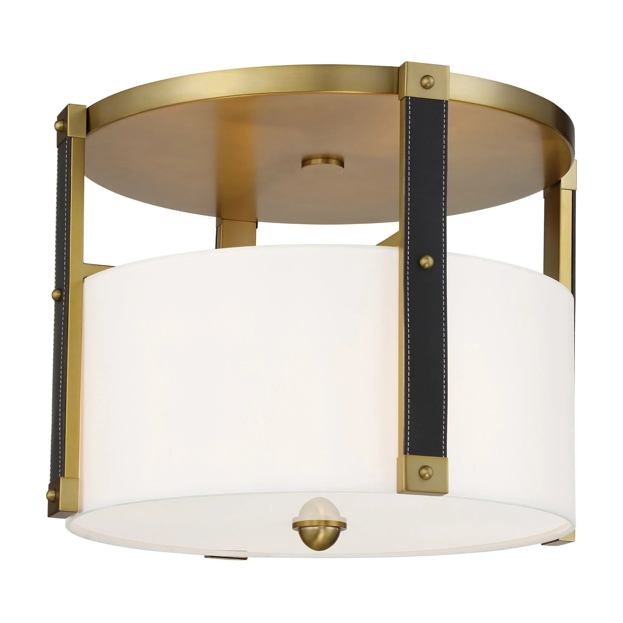 Chelsea 20" 4-Light Semi-Flush Mount, Soft Brass Finish