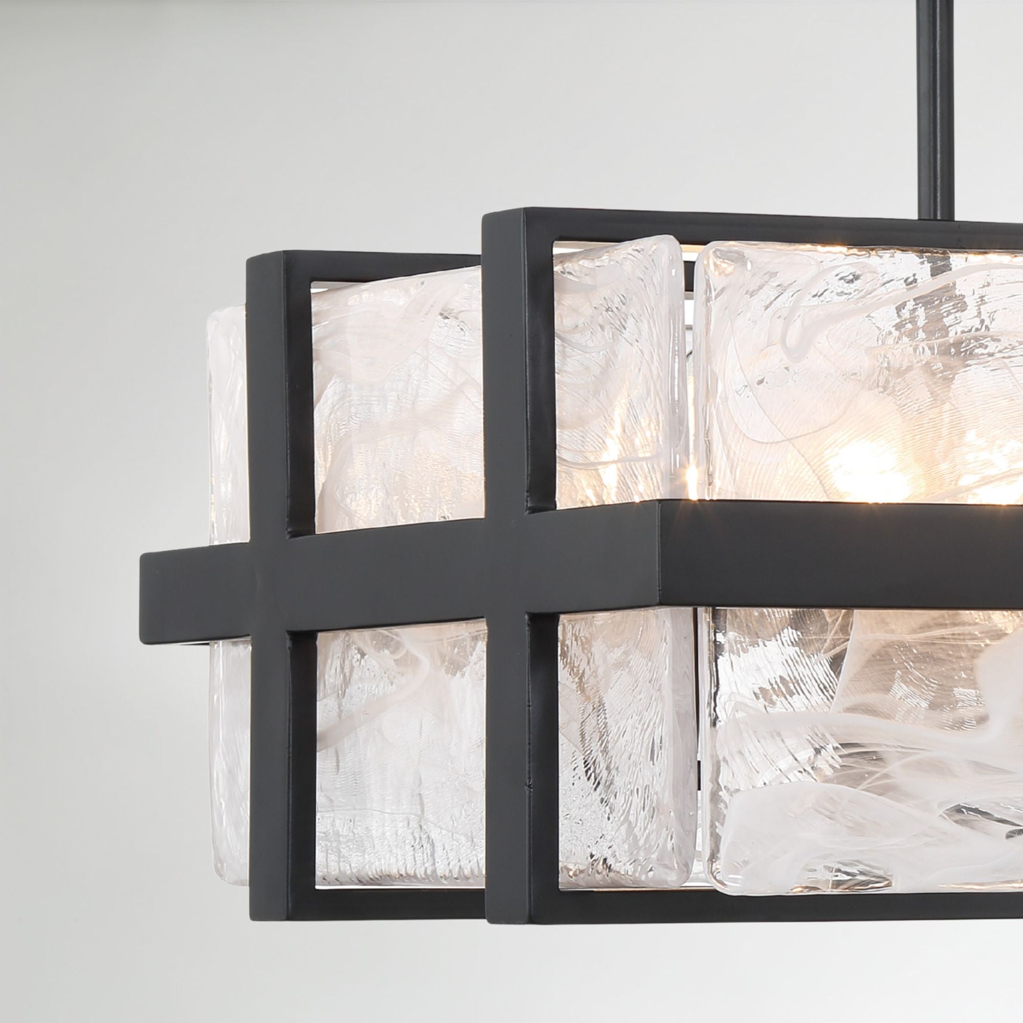 Cloud Break 15" 4-Light Semi-Flush Mount, Coal Finish
