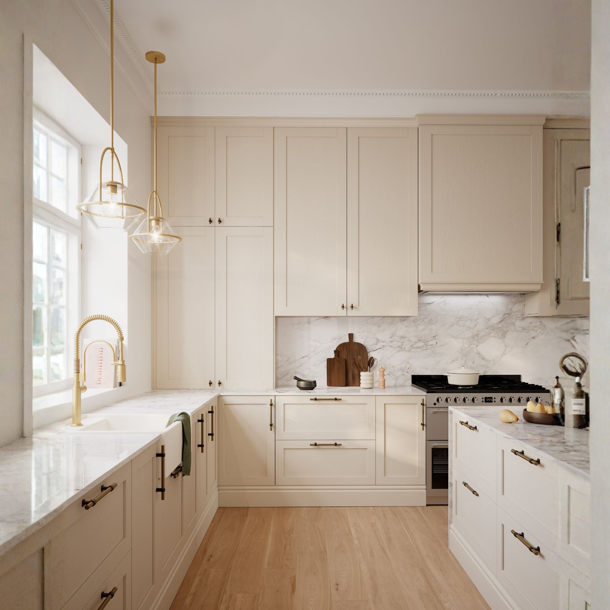 Minka-Lavery Coralyn 13.25 in. Pendant Light, Legacy Brass with Clear Geometric Glass