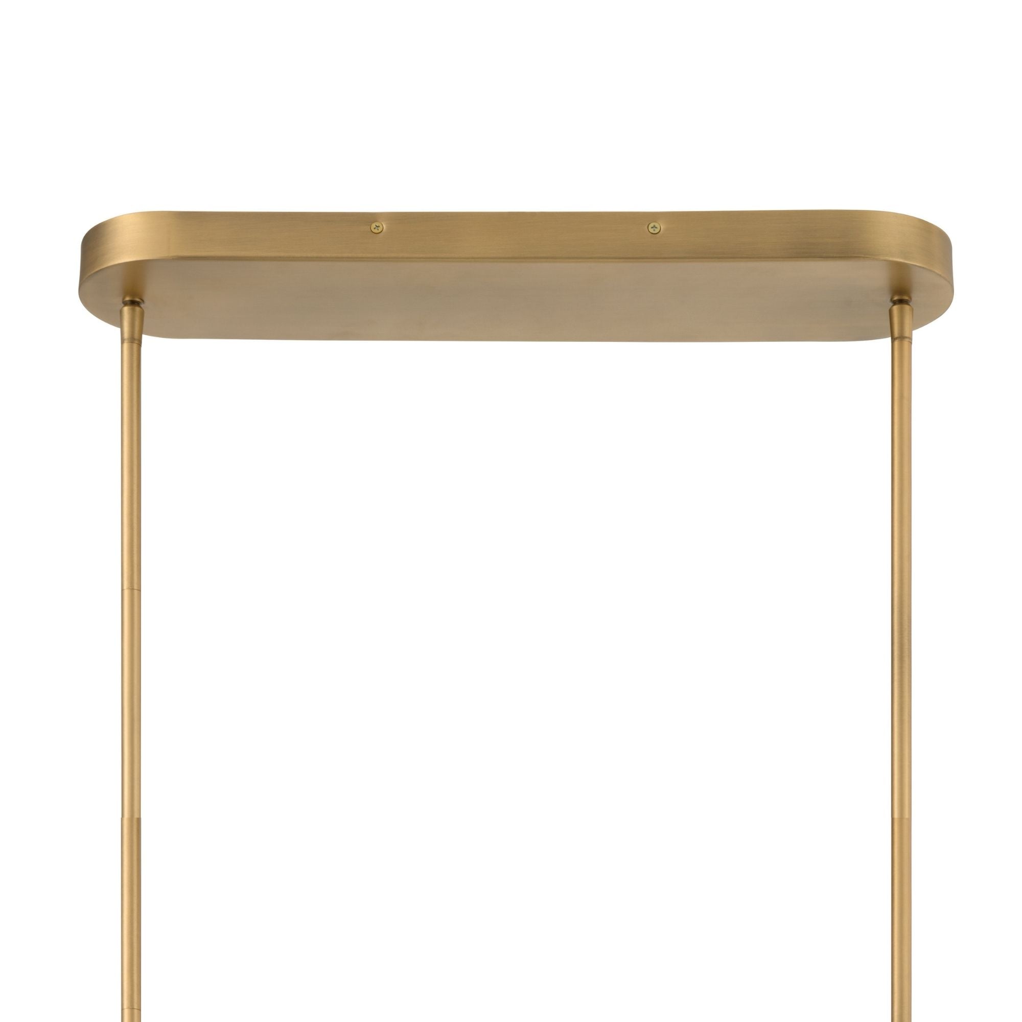 Minka-Lavery Cordel 50.25 in. Linear Chandelier, Legacy Brass with Clear Ribbed Glass