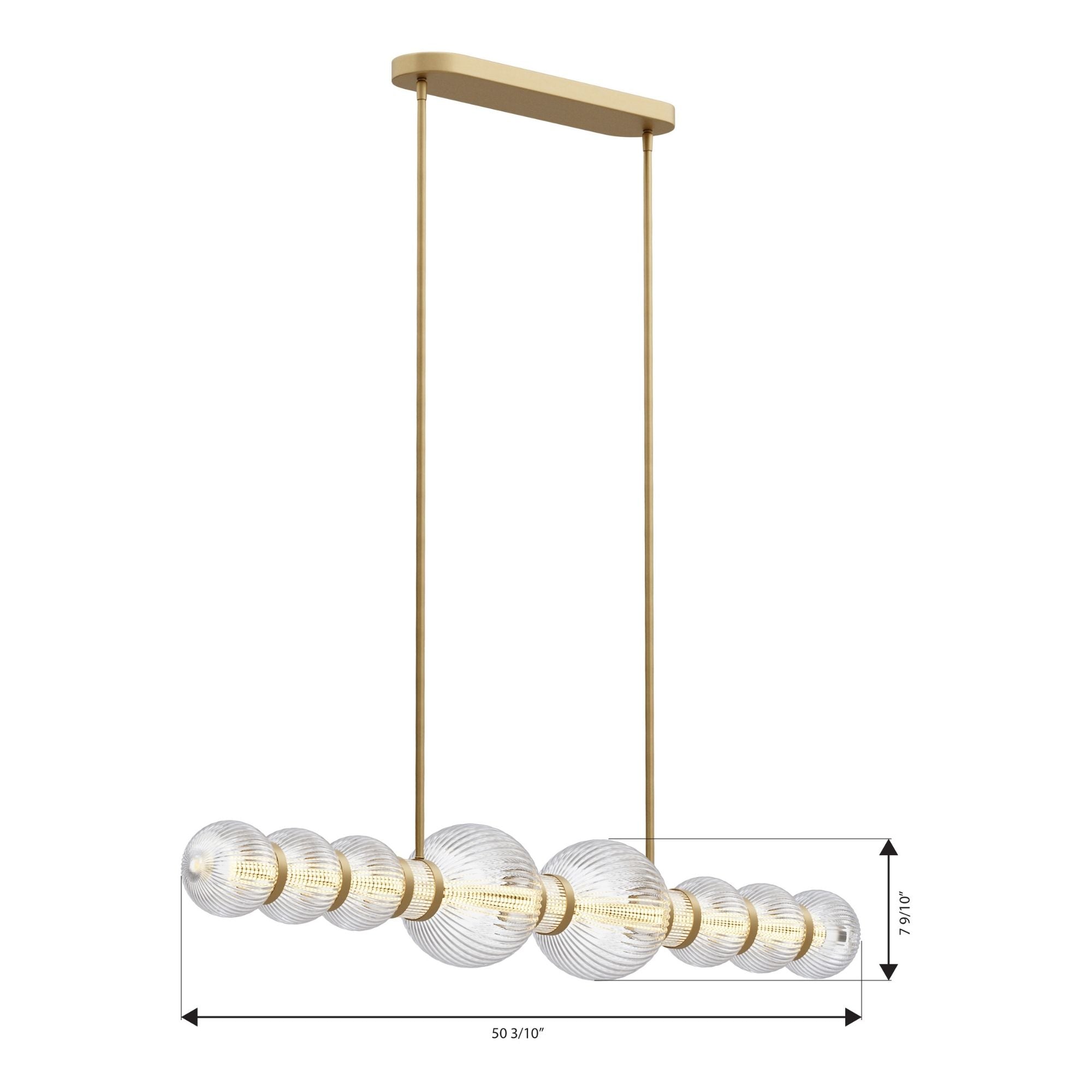 Minka-Lavery Cordel 50.25 in. LED Linear Chandelier