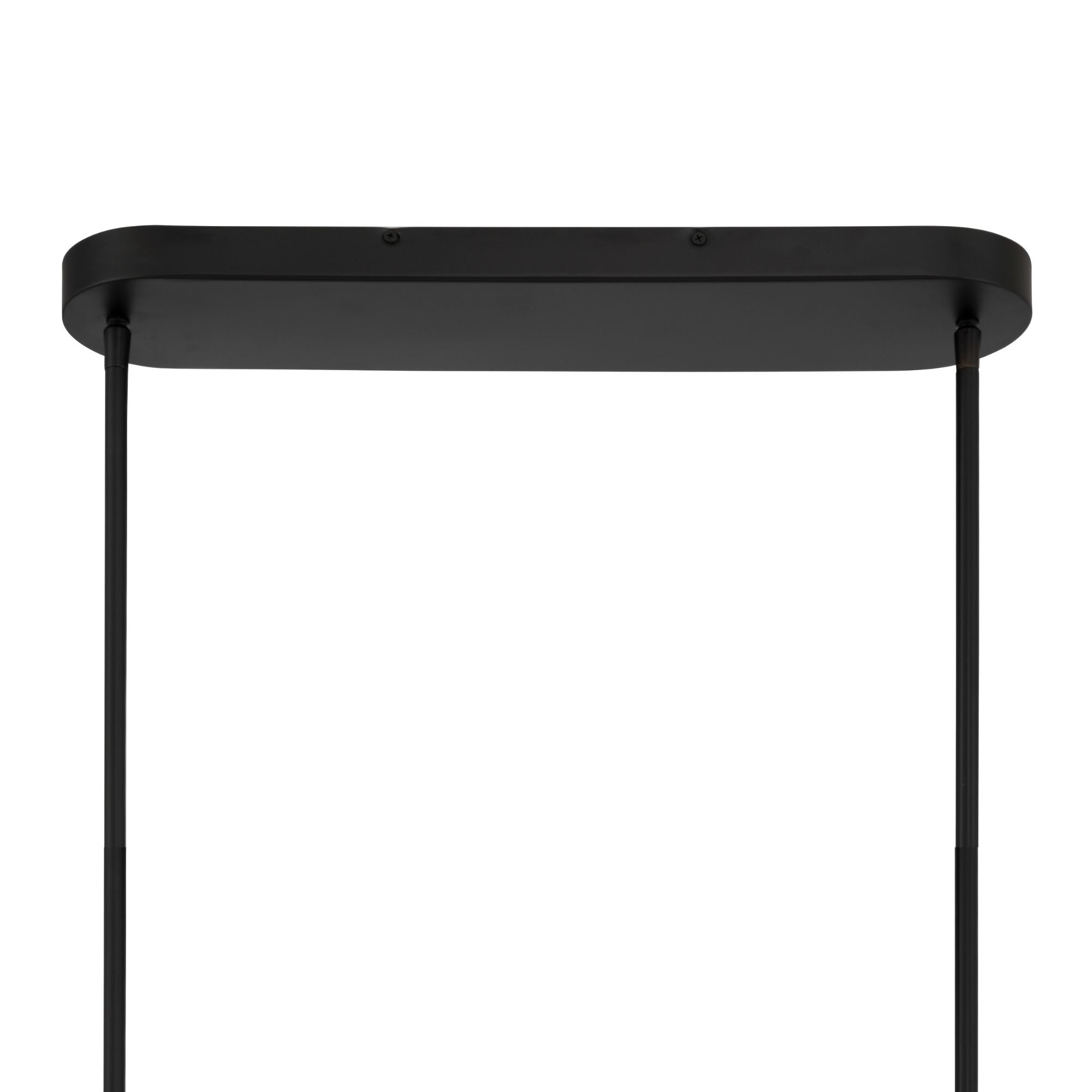 Minka-Lavery Cordel 50.25 in. LED Linear Chandelier, Dark Matte Black with Clear Ribbed Glass