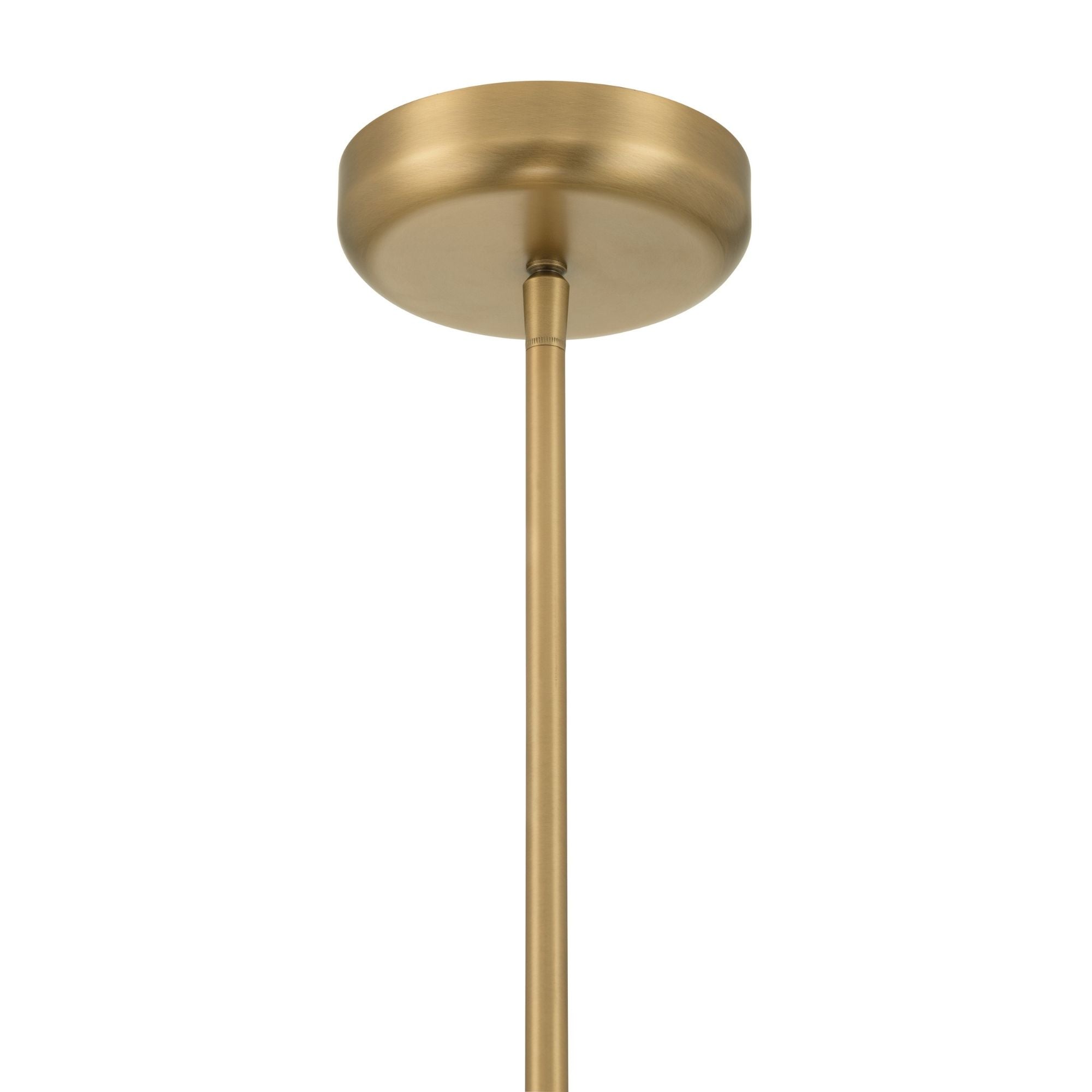Minka-Lavery Cordel 27 in. LED Mini Pendant, Legacy Brass with Clear Ribbed Glass