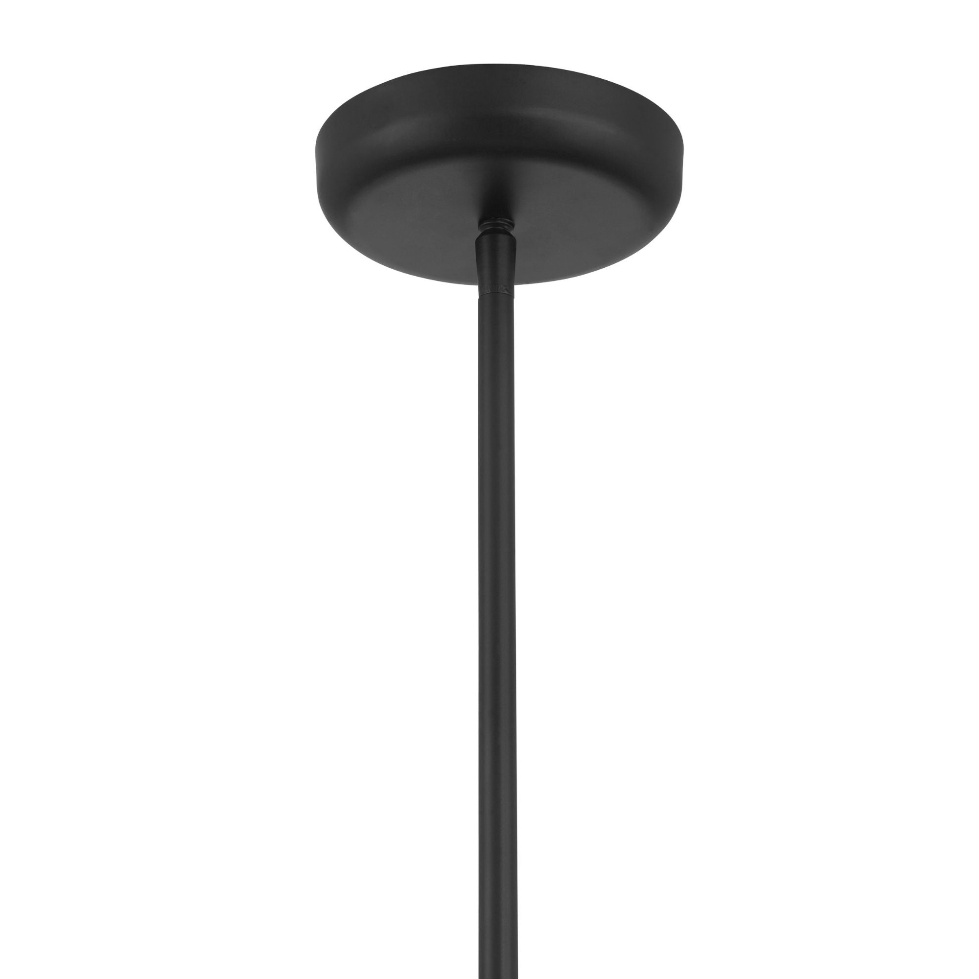 Minka-Lavery Cordel 27 in. LED Mini Pendant, Dark Matte Black with Clear Ribbed Glass