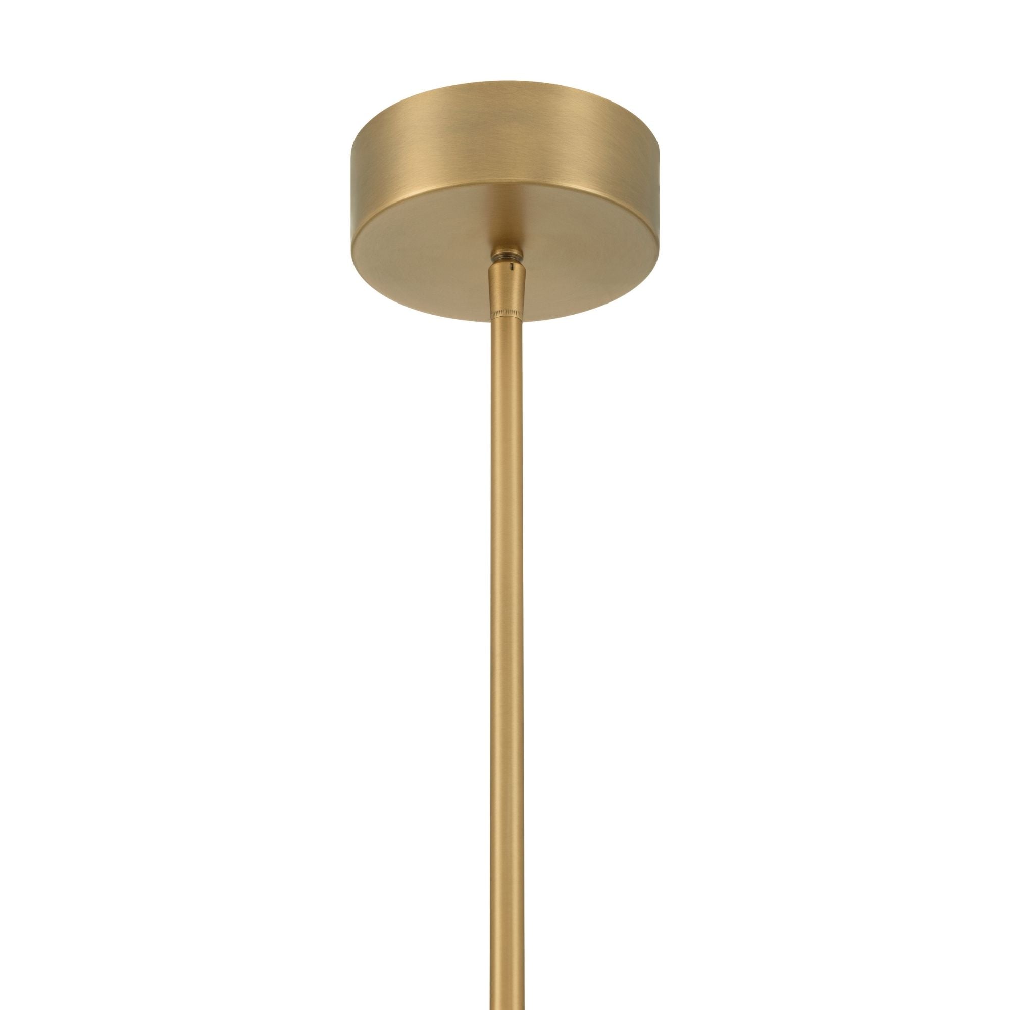 Minka-Lavery Cordel 26 in. LED Mini Pendant, Legacy Brass with Clear Ribbed Glass