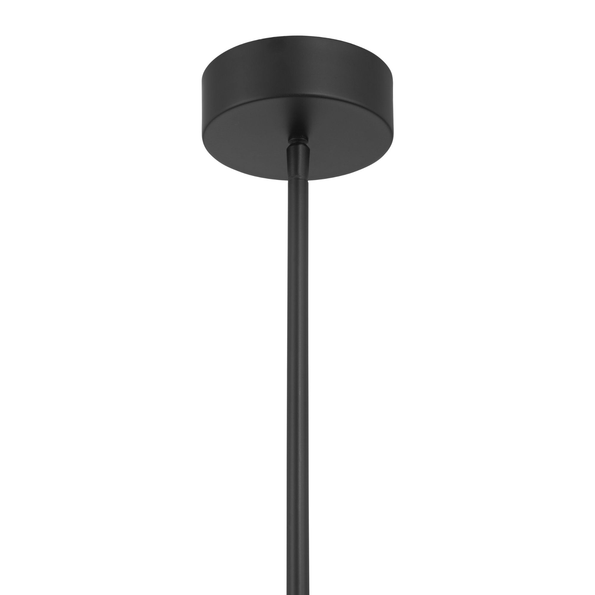 Minka-Lavery Cordel 26 in. LED Mini Pendant, Dark Matte Black with Clear Ribbed Glass
