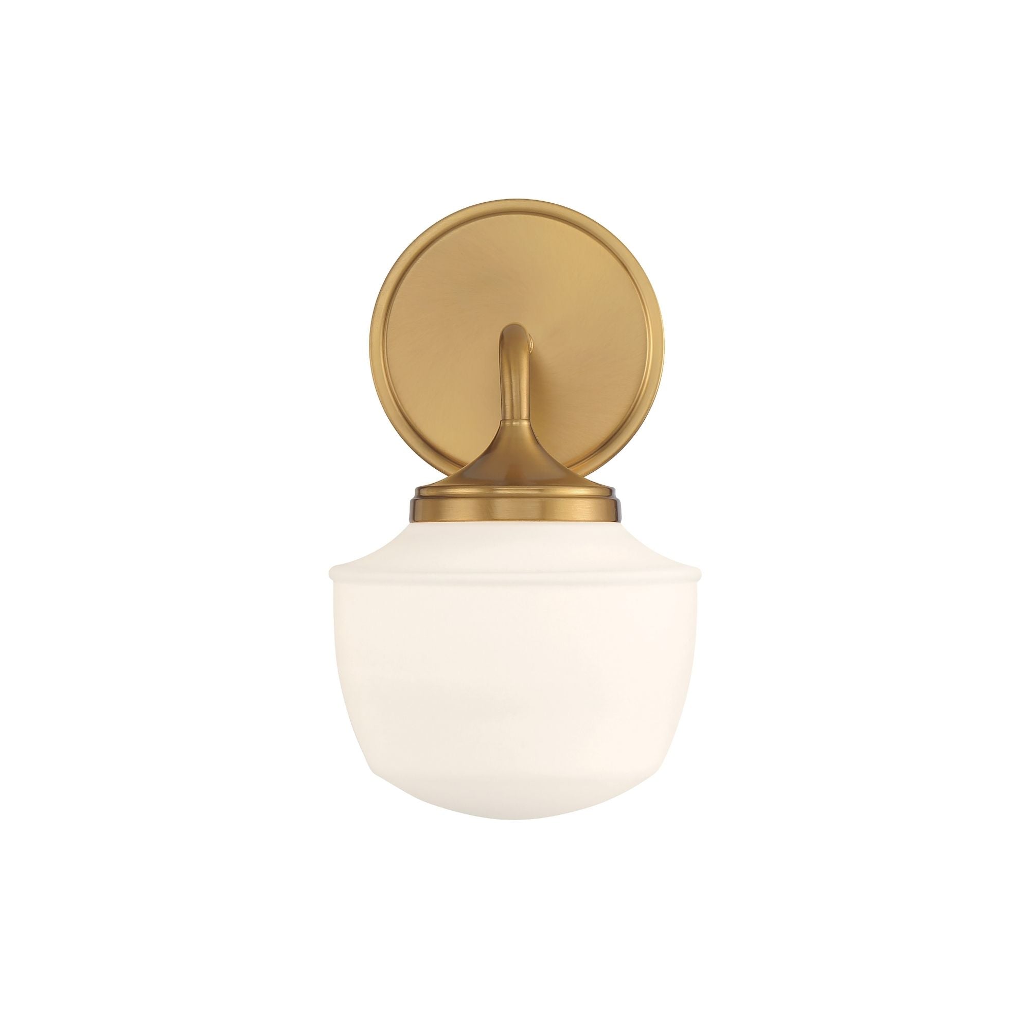 Minka-Lavery Cornwell 10 in. Bathroom Vanity Light, Aged Brass with Etched Opal Glass