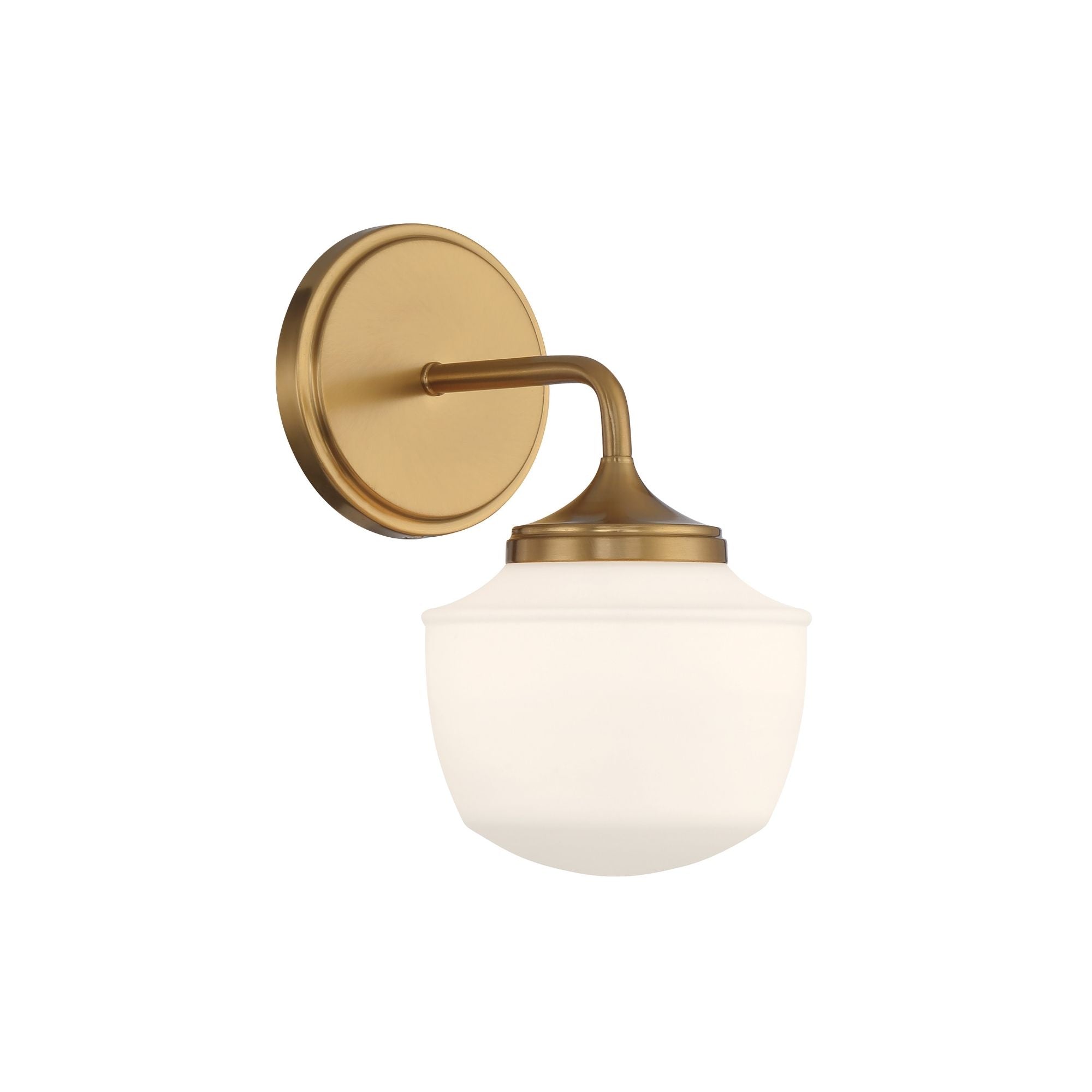 Minka-Lavery Cornwell 10 in. Bathroom Vanity Light, Aged Brass with Etched Opal Glass