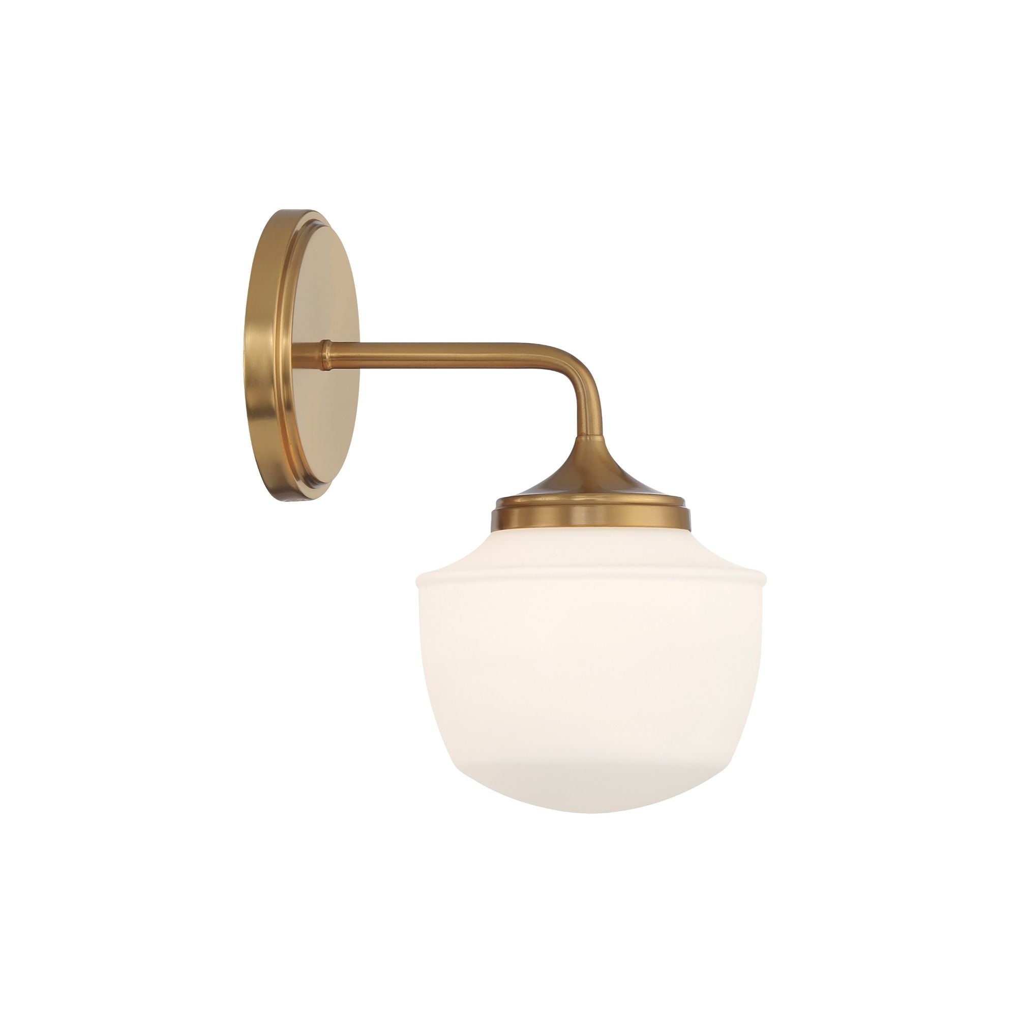 Minka-Lavery Cornwell 10 in. Bathroom Vanity Light, Aged Brass with Etched Opal Glass
