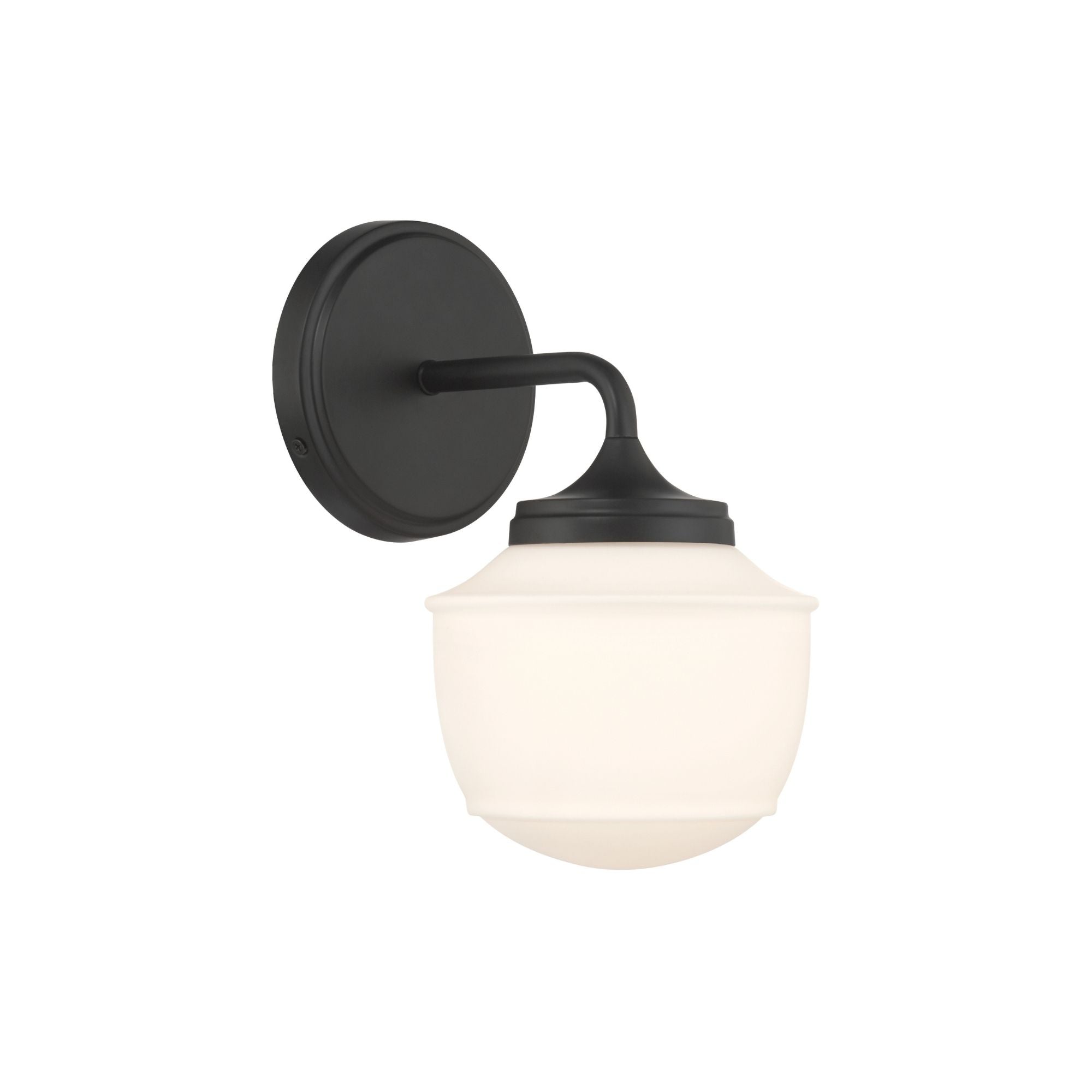 Minka-Lavery Cornwell 10 in. Bathroom Vanity Light, Dark Matte Black with Etched Opal Glass