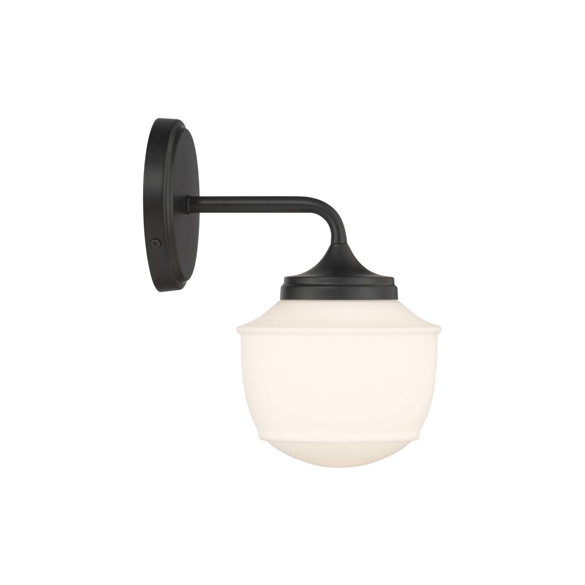 Minka-Lavery Cornwell 10 in. Bathroom Vanity Light, Dark Matte Black with Etched Opal Glass