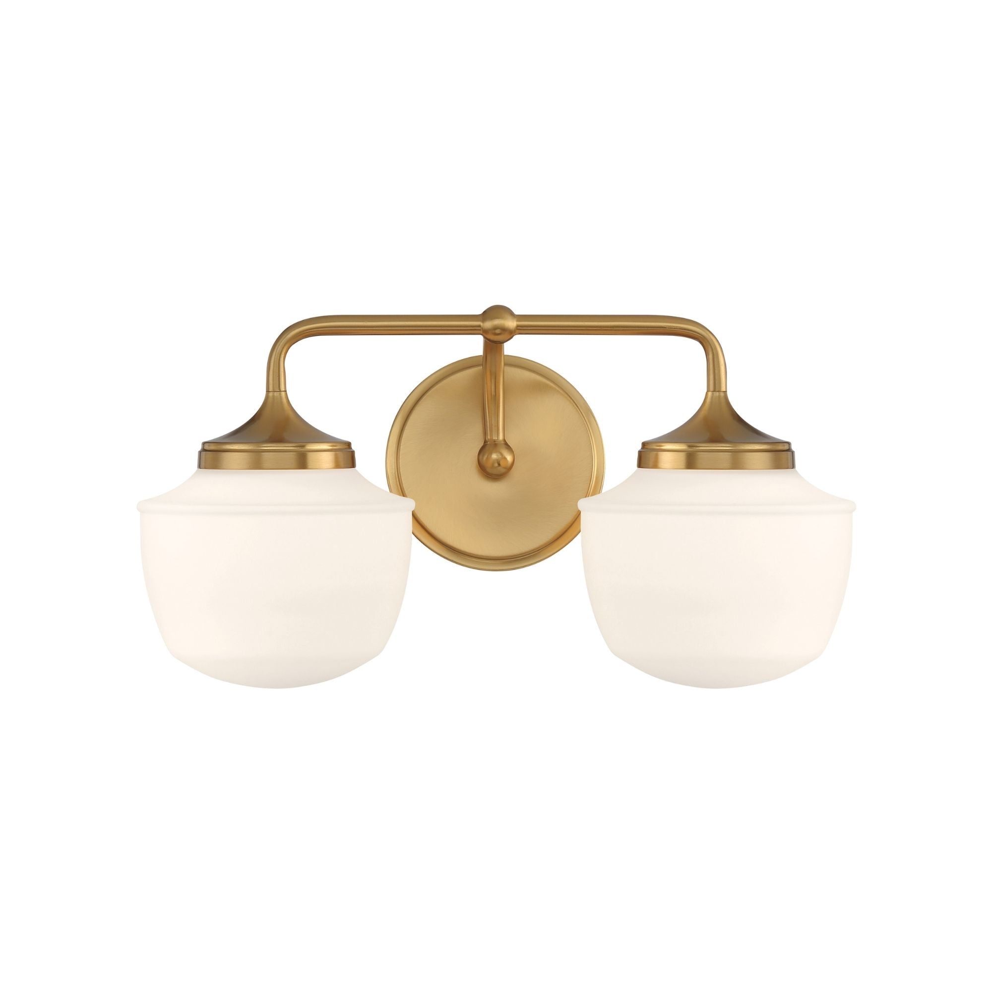 Minka-Lavery Cornwell 16 in. 2-Light Bathroom Vanity Light, Aged Brass with Etched Opal Glass