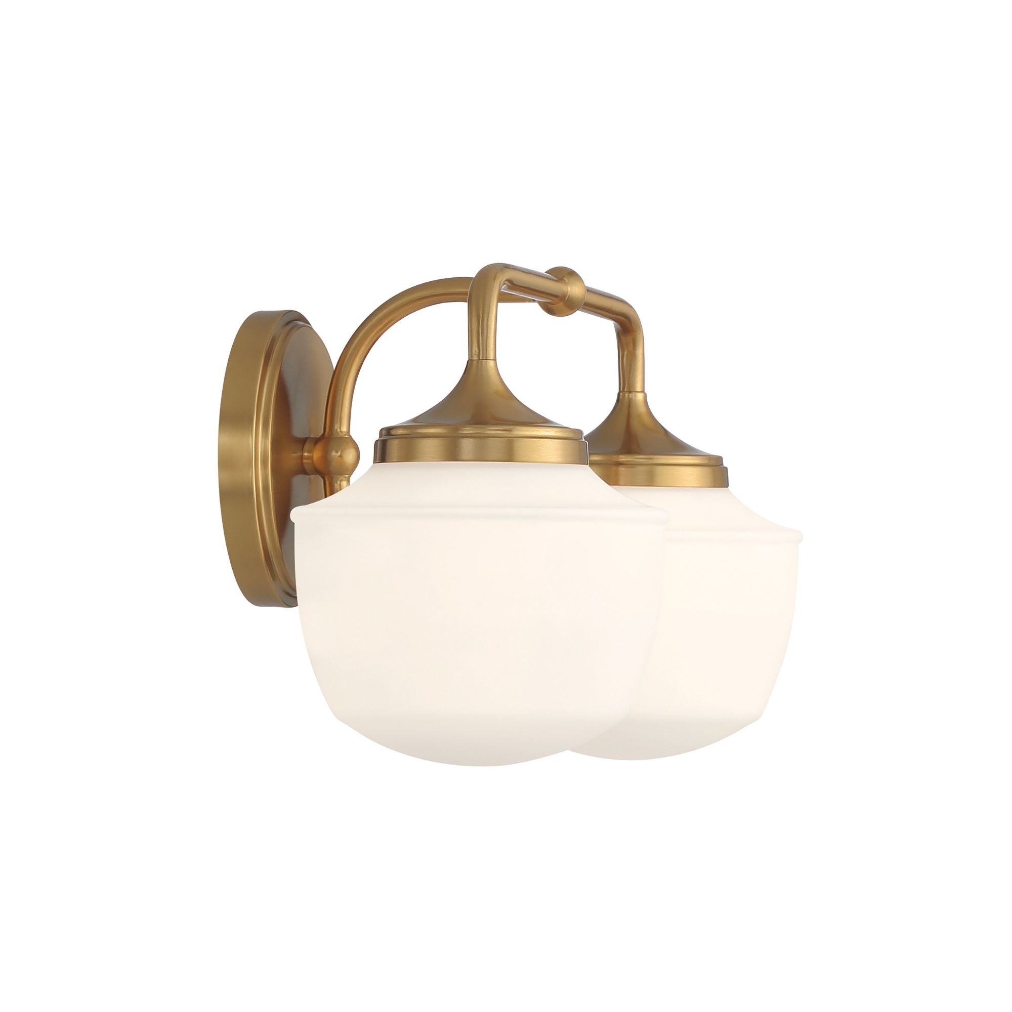 Minka-Lavery Cornwell 16 in. 2-Light Bathroom Vanity Light, Aged Brass with Etched Opal Glass