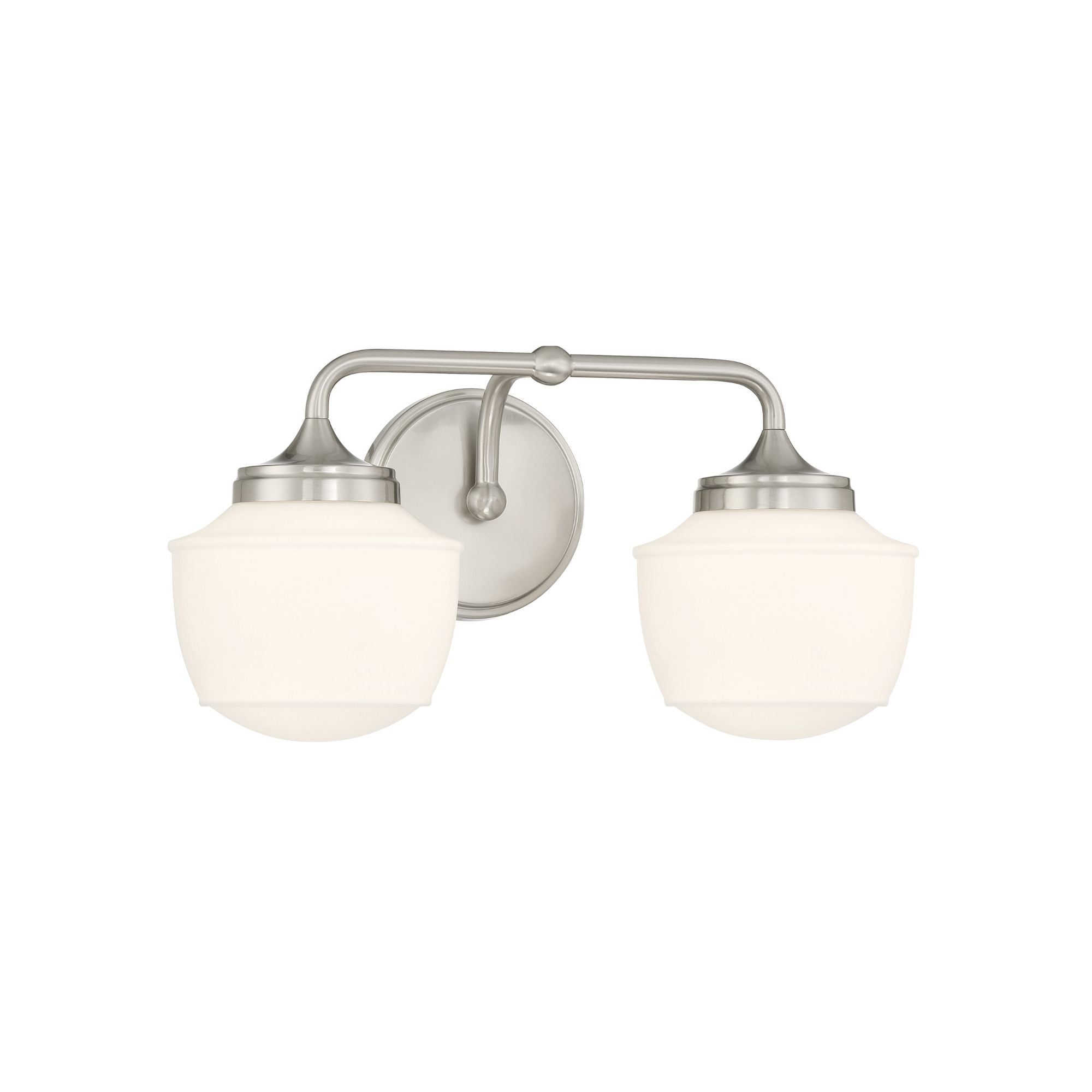 Minka-Lavery Cornwell 16 in. 2-Light Bathroom Vanity Light, Brushed Nickel with Etched Opal Glass