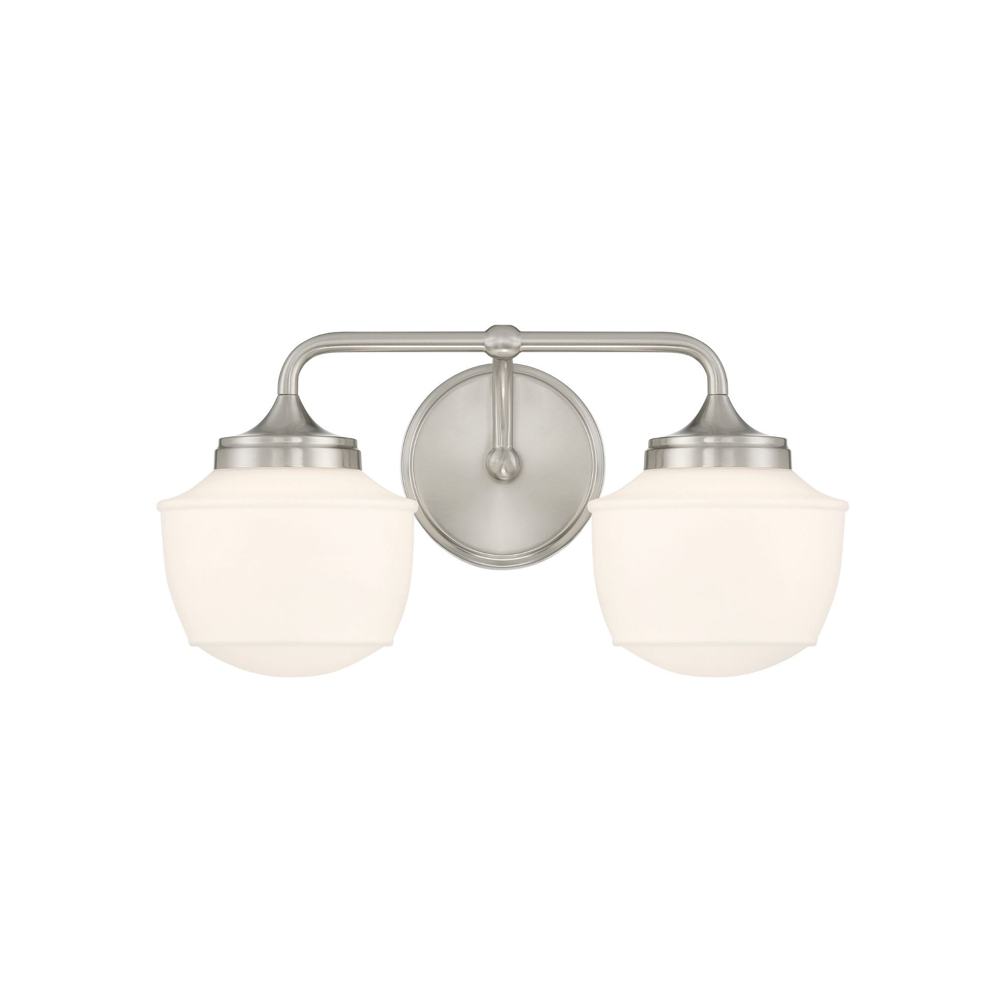 Minka-Lavery Cornwell 16 in. 2-Light Bathroom Vanity Light, Brushed Nickel with Etched Opal Glass