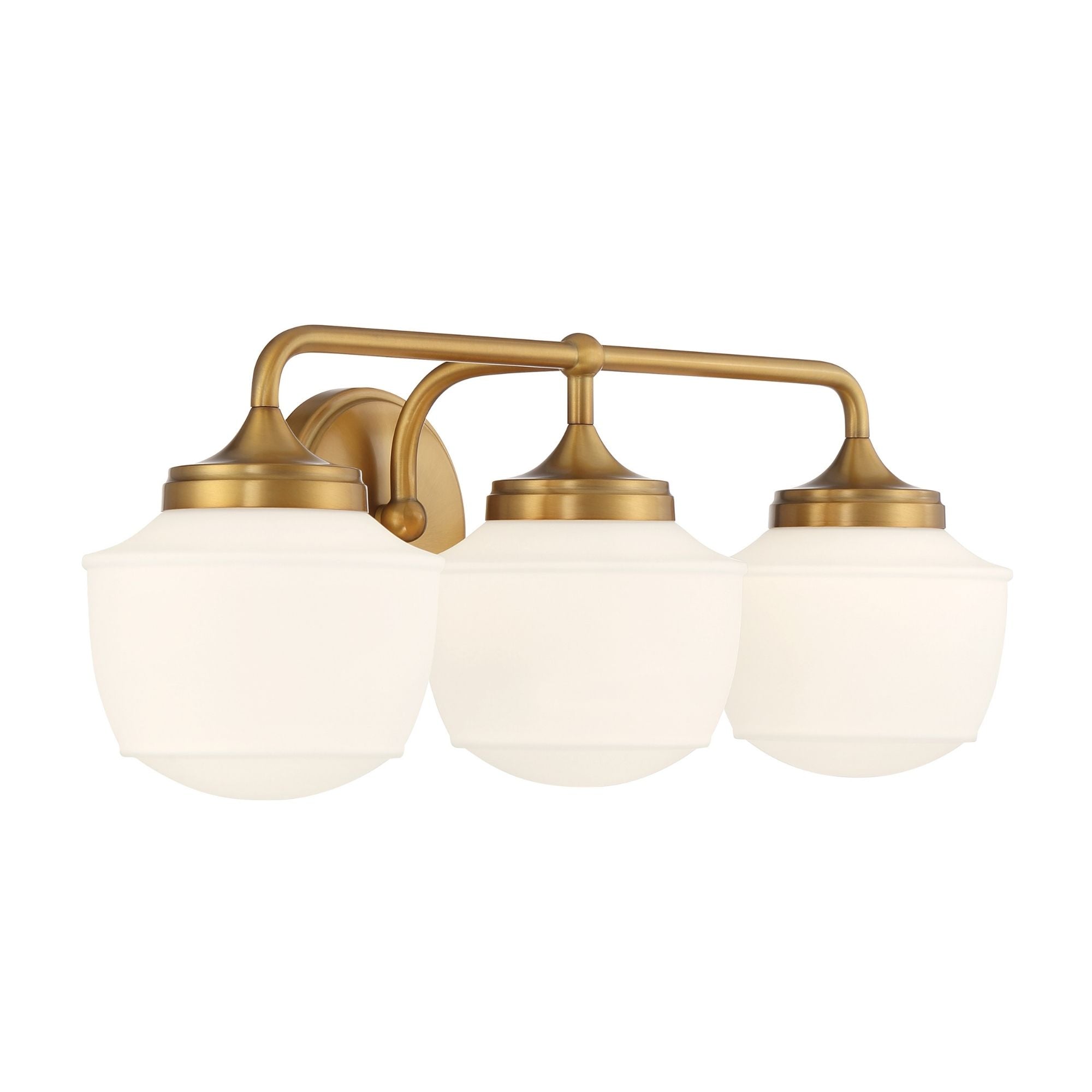 Minka-Lavery Cornwell 23 in. 3-Light Bathroom Vanity Light, Aged Brass with Etched Opal Glass