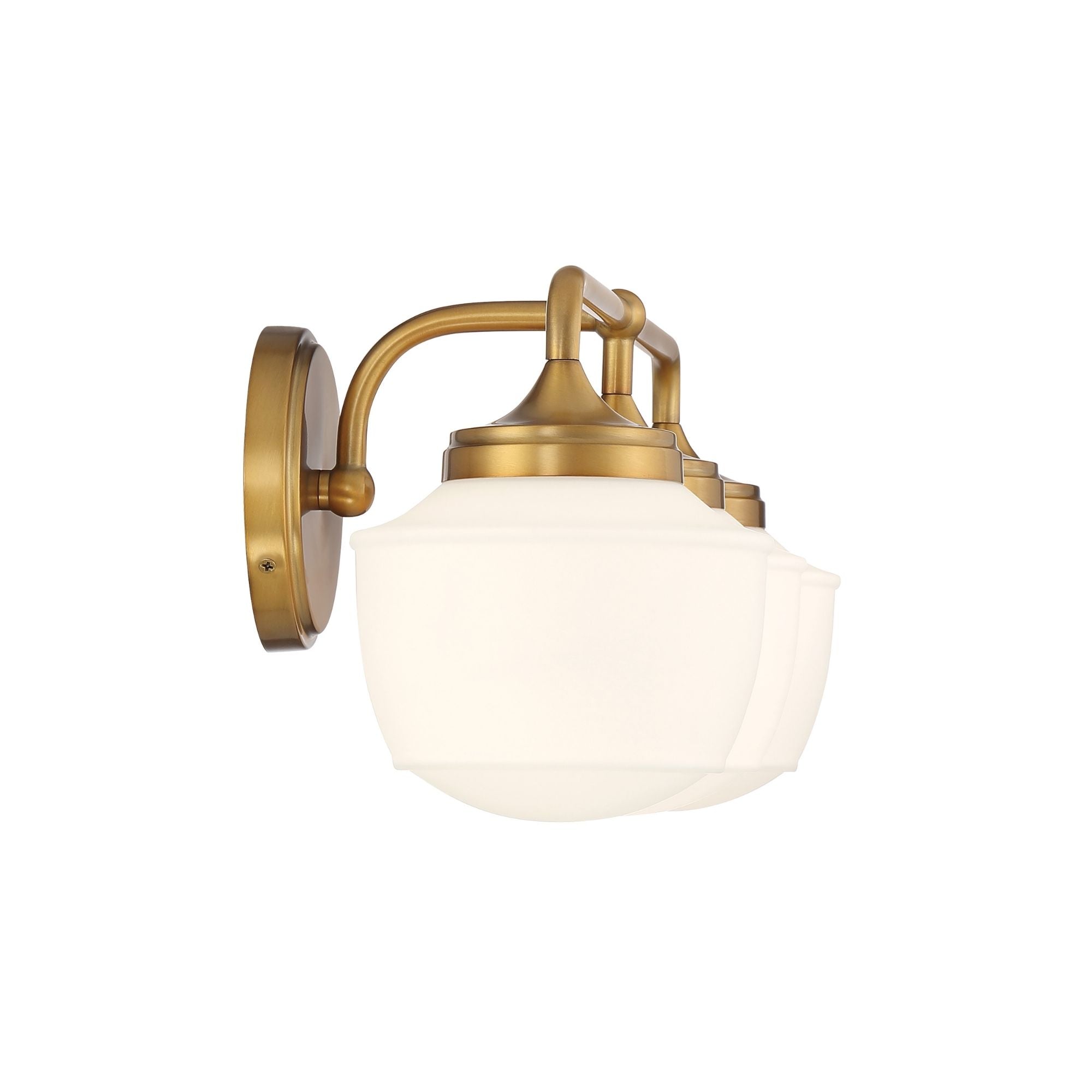 Minka-Lavery Cornwell 23 in. 3-Light Bathroom Vanity Light, Aged Brass with Etched Opal Glass