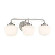 Minka-Lavery Cornwell 23 in. 3-Light Bathroom Vanity Light, Brushed Nickel with Etched Opal Glass