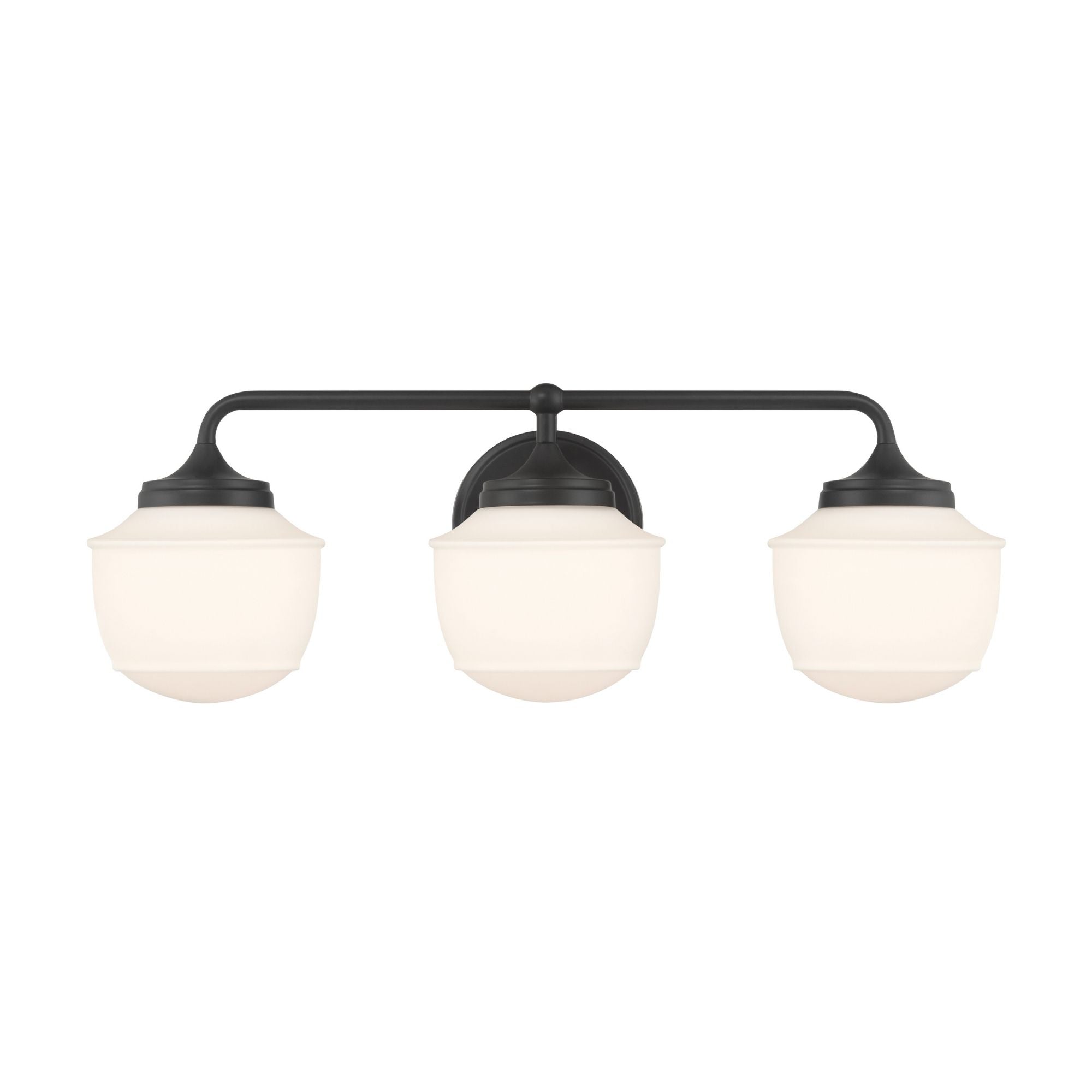 Minka-Lavery Cornwell 23 in. 3-Light Vanity, Dark Matte Black with Etched Opal Glass