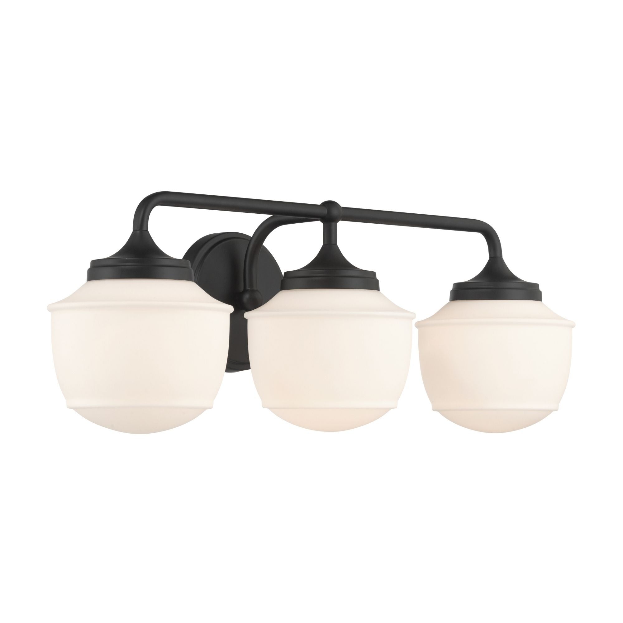 Minka-Lavery Cornwell 23 in. 3-Light Vanity, Dark Matte Black with Etched Opal Glass