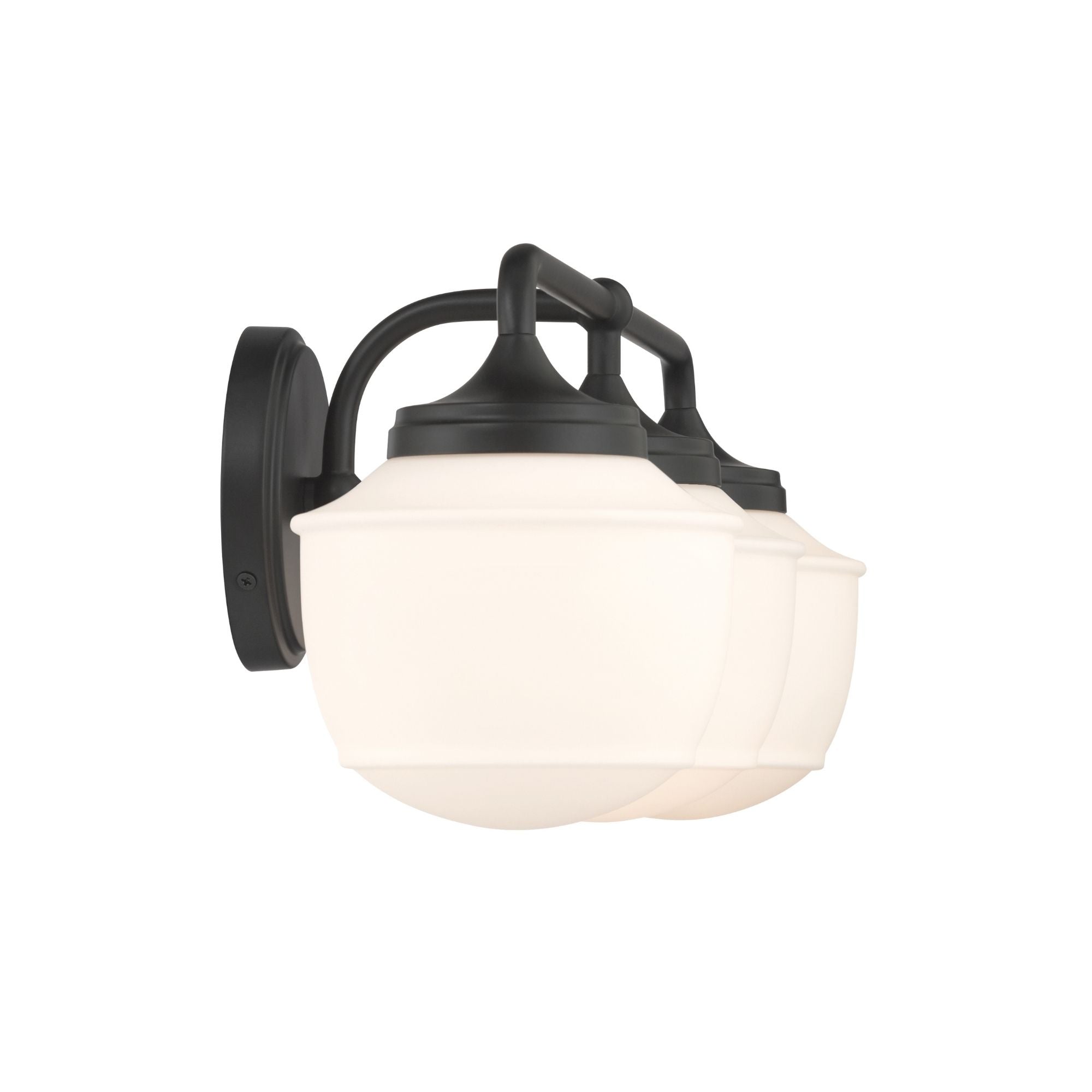 Minka-Lavery Cornwell 23 in. 3-Light Vanity, Dark Matte Black with Etched Opal Glass