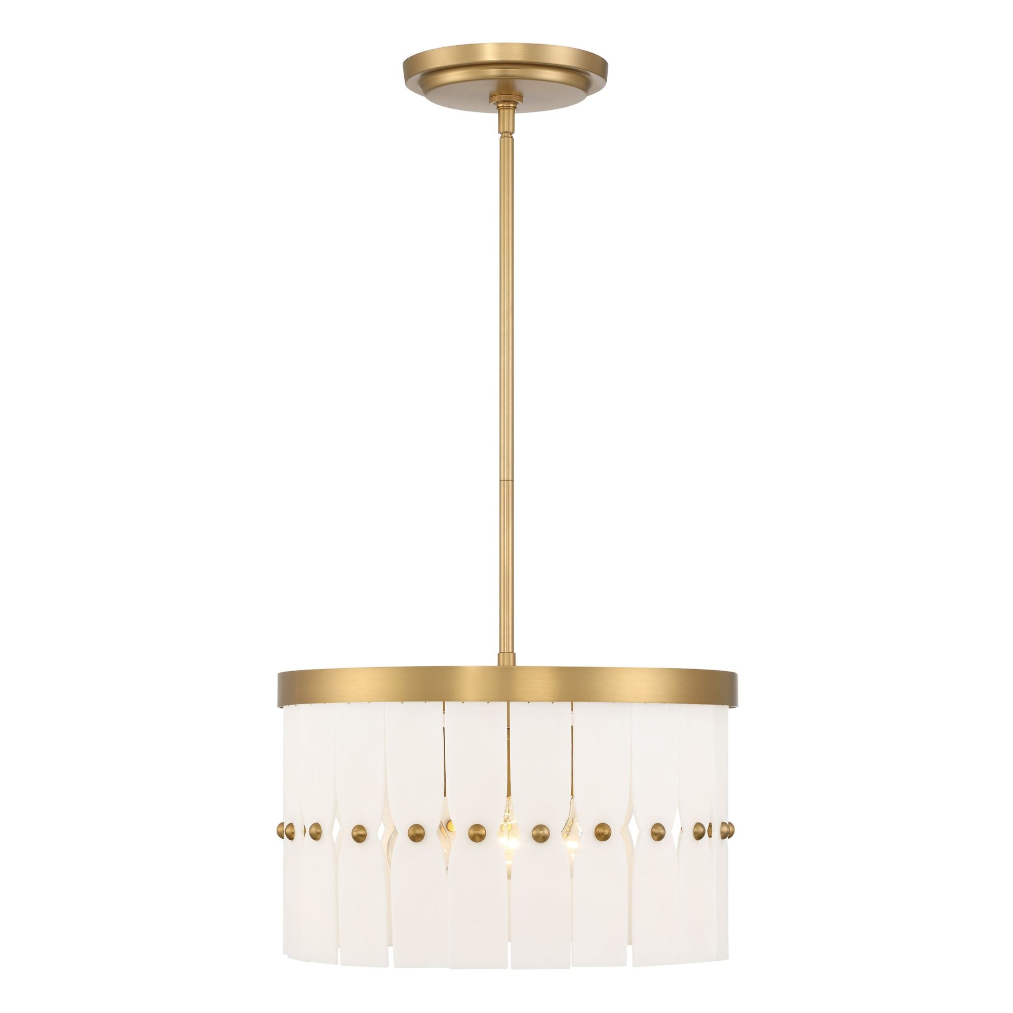 Coronelle 16" 3-Light Convertible Semi Flush/Pendant, Legacy Brass Finish