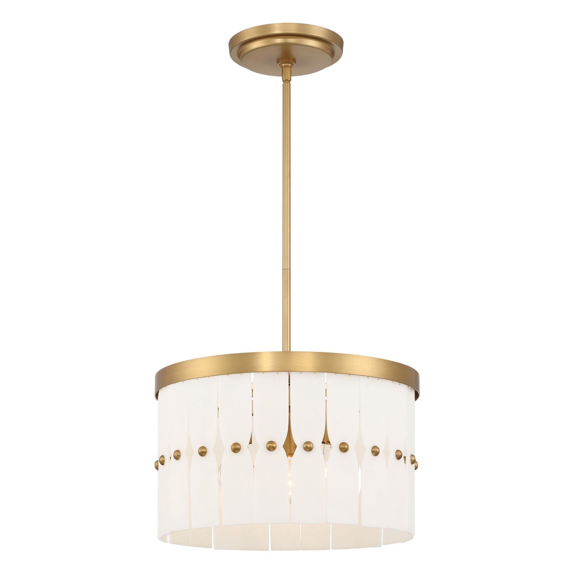 Coronelle 16" 3-Light Convertible Semi Flush/Pendant, Legacy Brass Finish