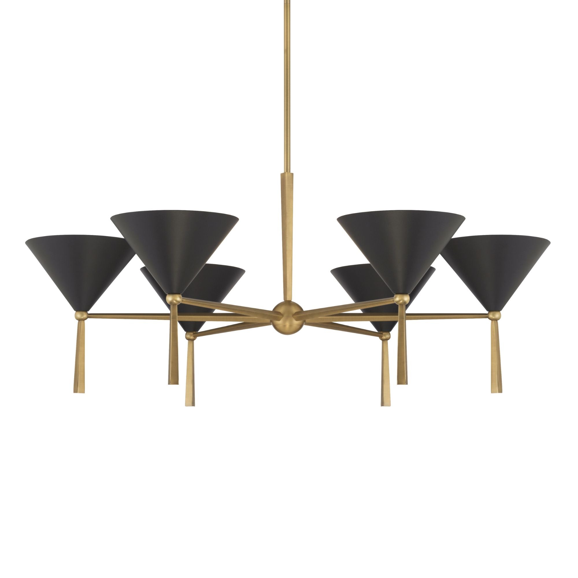 Minka-Lavery Cortan 36 in. 6-Light Chandelier, Legacy Brass & Dark Bronze