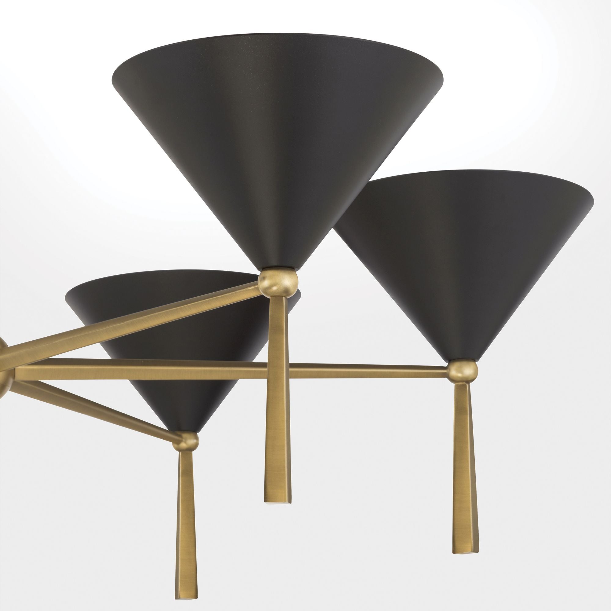 Minka-Lavery Cortan 36 in. 6-Light Chandelier, Legacy Brass & Dark Bronze