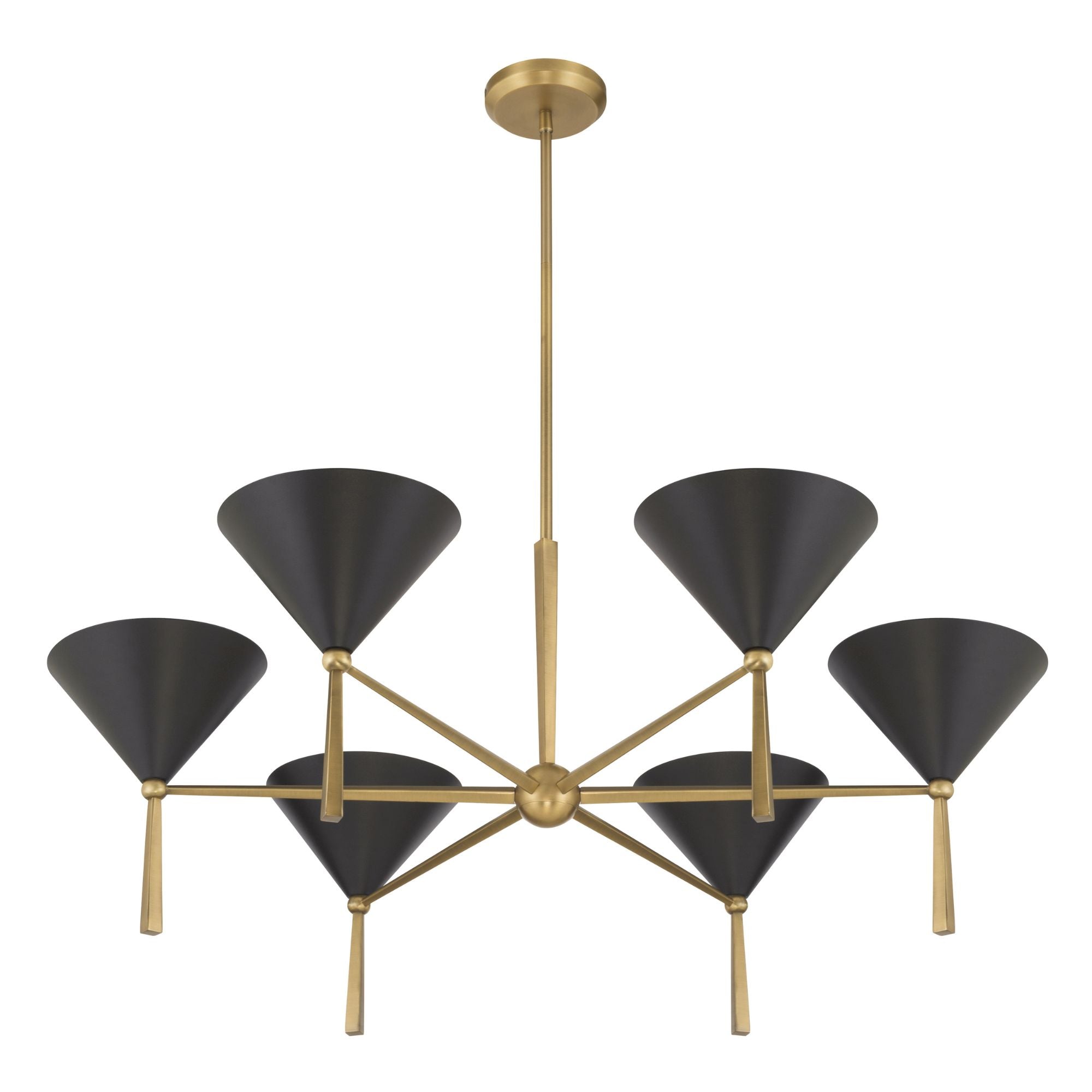 Minka-Lavery Cortan 36 in. 6-Light Chandelier, Legacy Brass & Dark Bronze