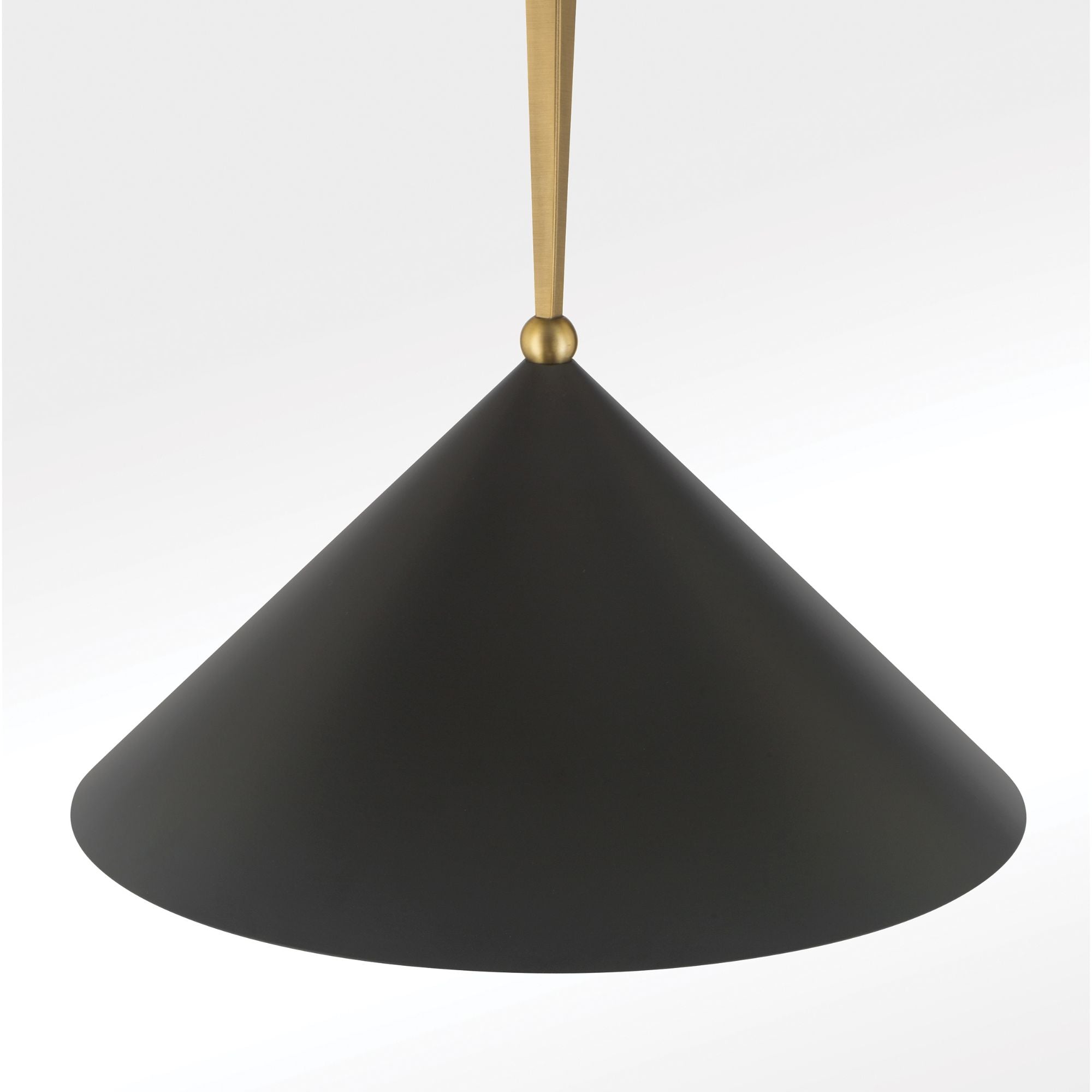 Minka-Lavery Cortan 16.5 in. Pendant Light, Legacy Brass & Dark Bronze with Metal Shade