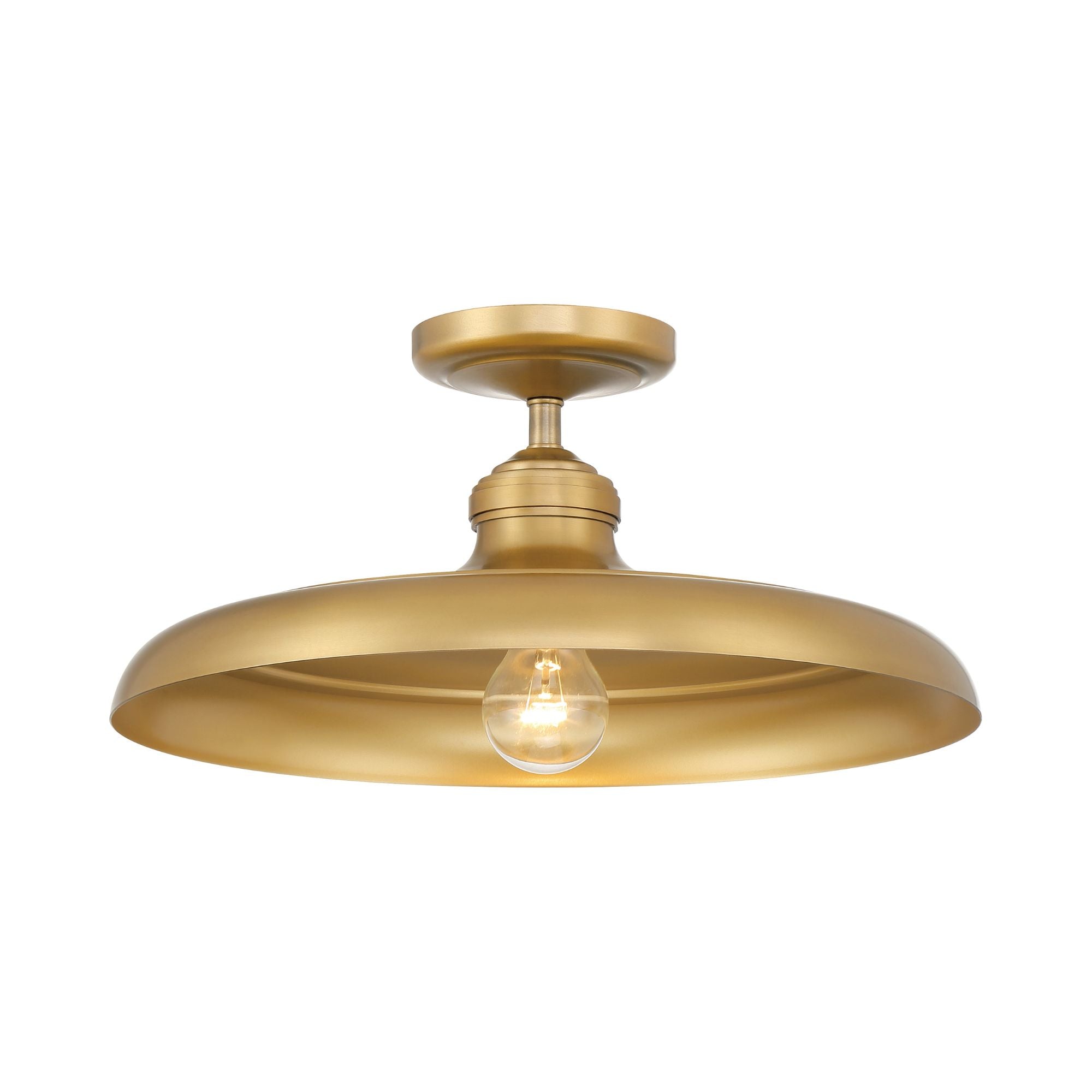 Crowne 16" Semi-Flush Mount, Legacy Brass Finish
