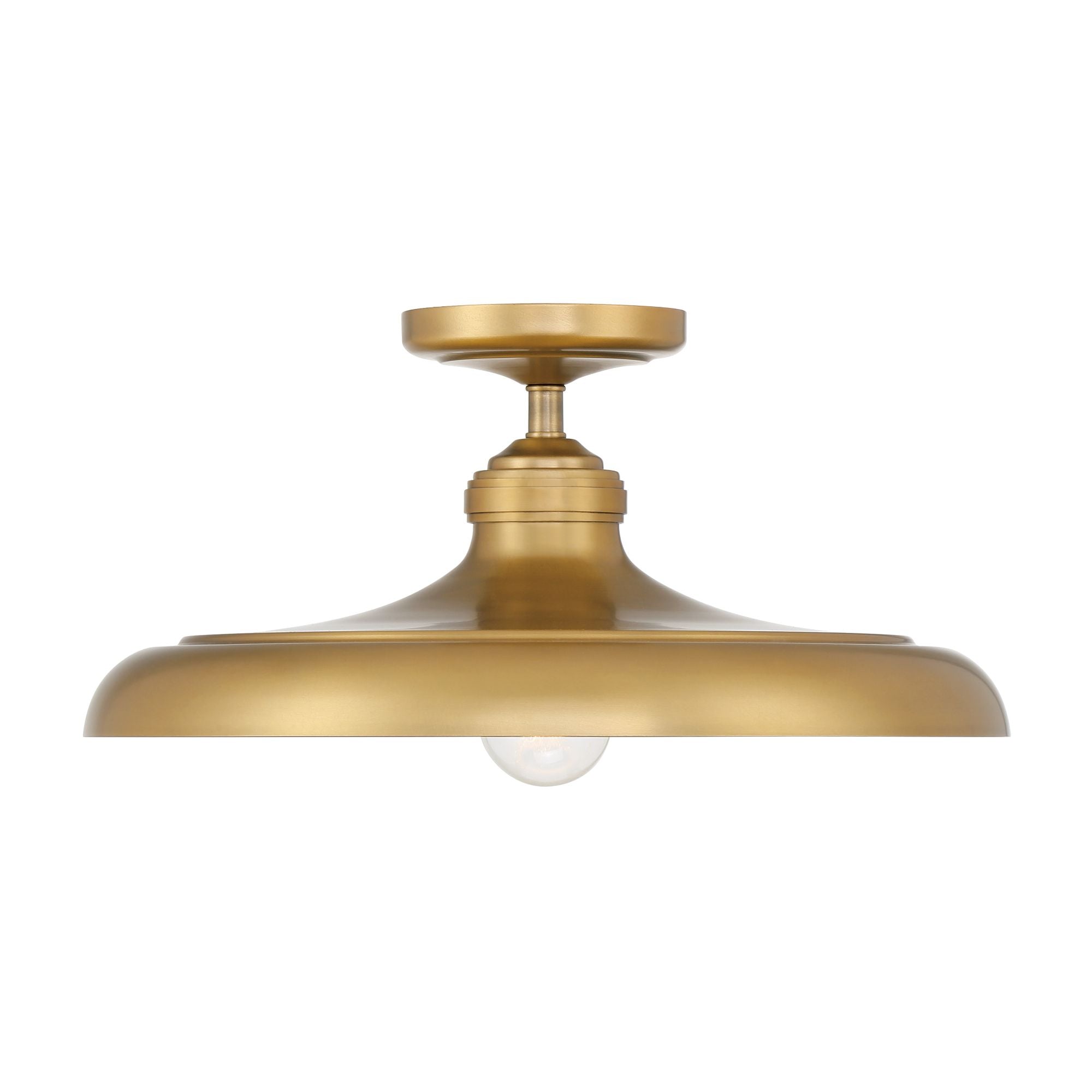 Crowne 16" Semi-Flush Mount, Legacy Brass Finish