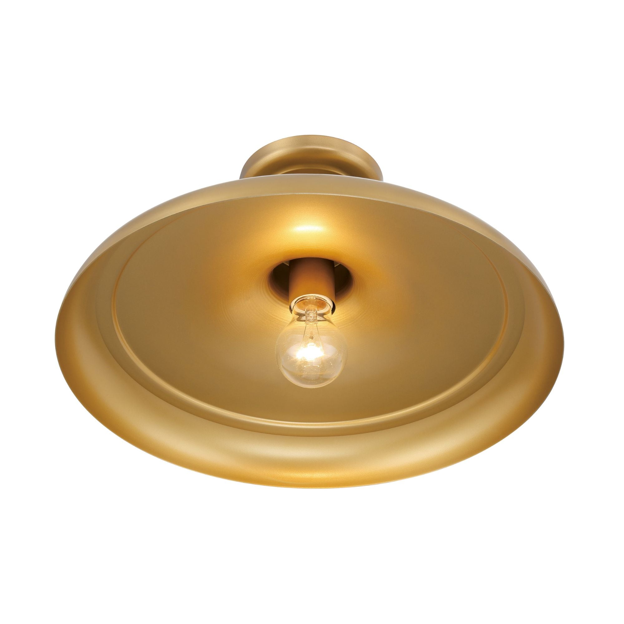 Crowne 16" Semi-Flush Mount, Legacy Brass Finish